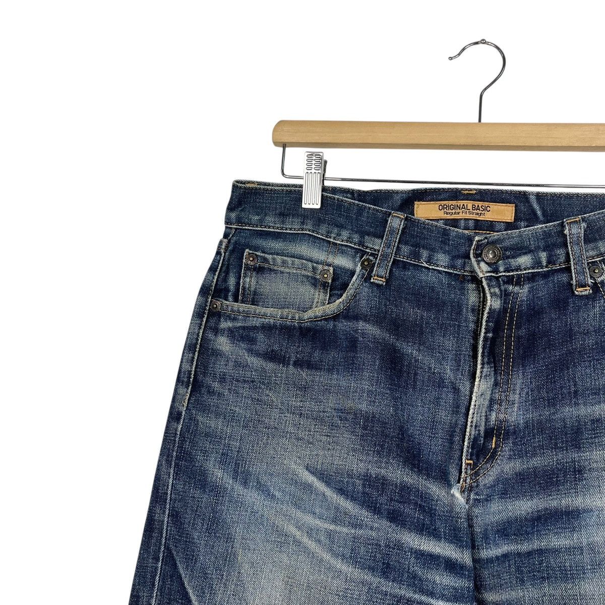 Japanese Brand Vintage Japanese Designer Distressed Faded Denim Size US 32 / EU 48 - 6 Thumbnail