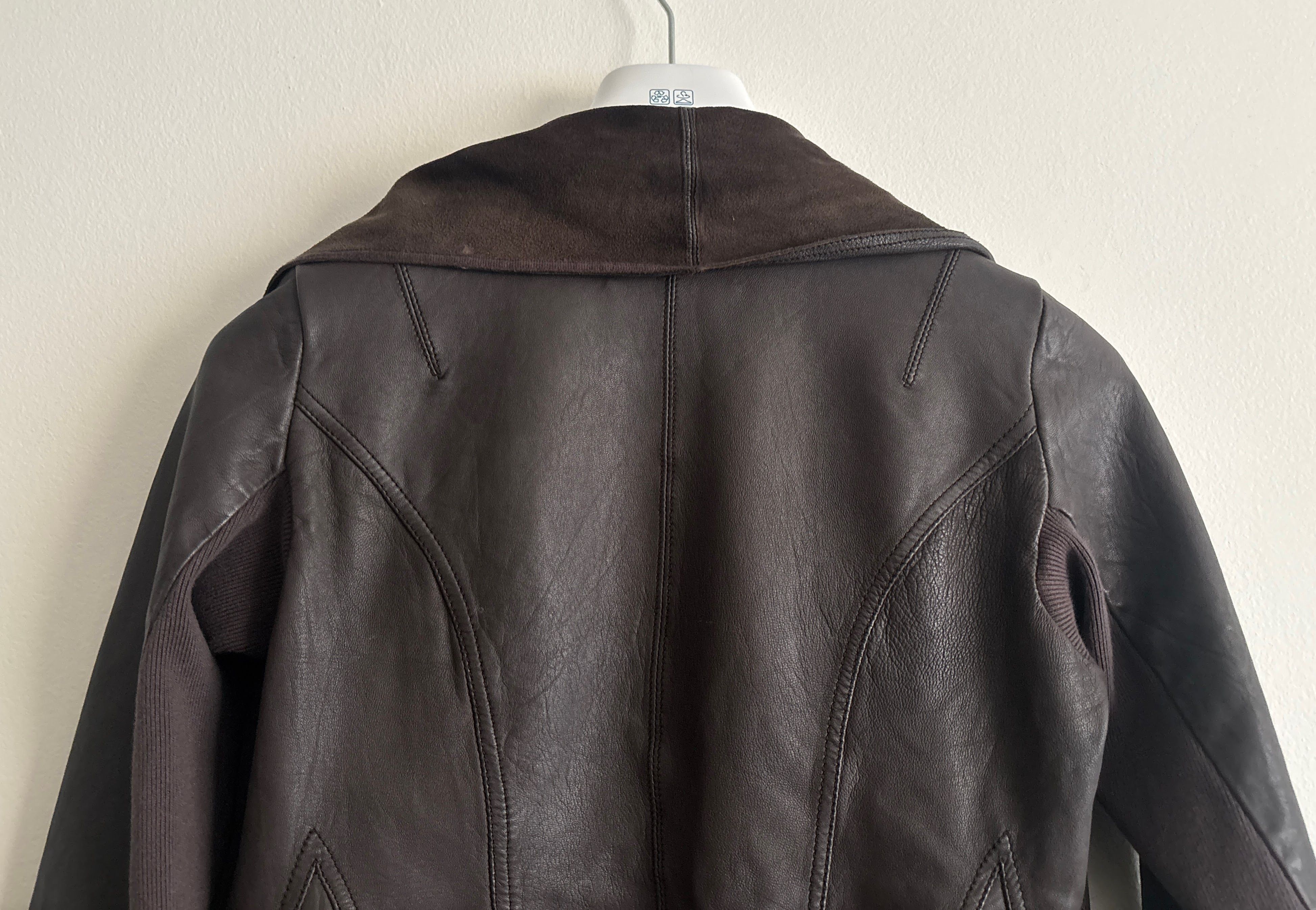 Allsaints $750 Datya Waterfall Leather Jacket - UK 10, US 6, EU 38 Size M / US 6-8 / IT 42-44 - 6 Thumbnail