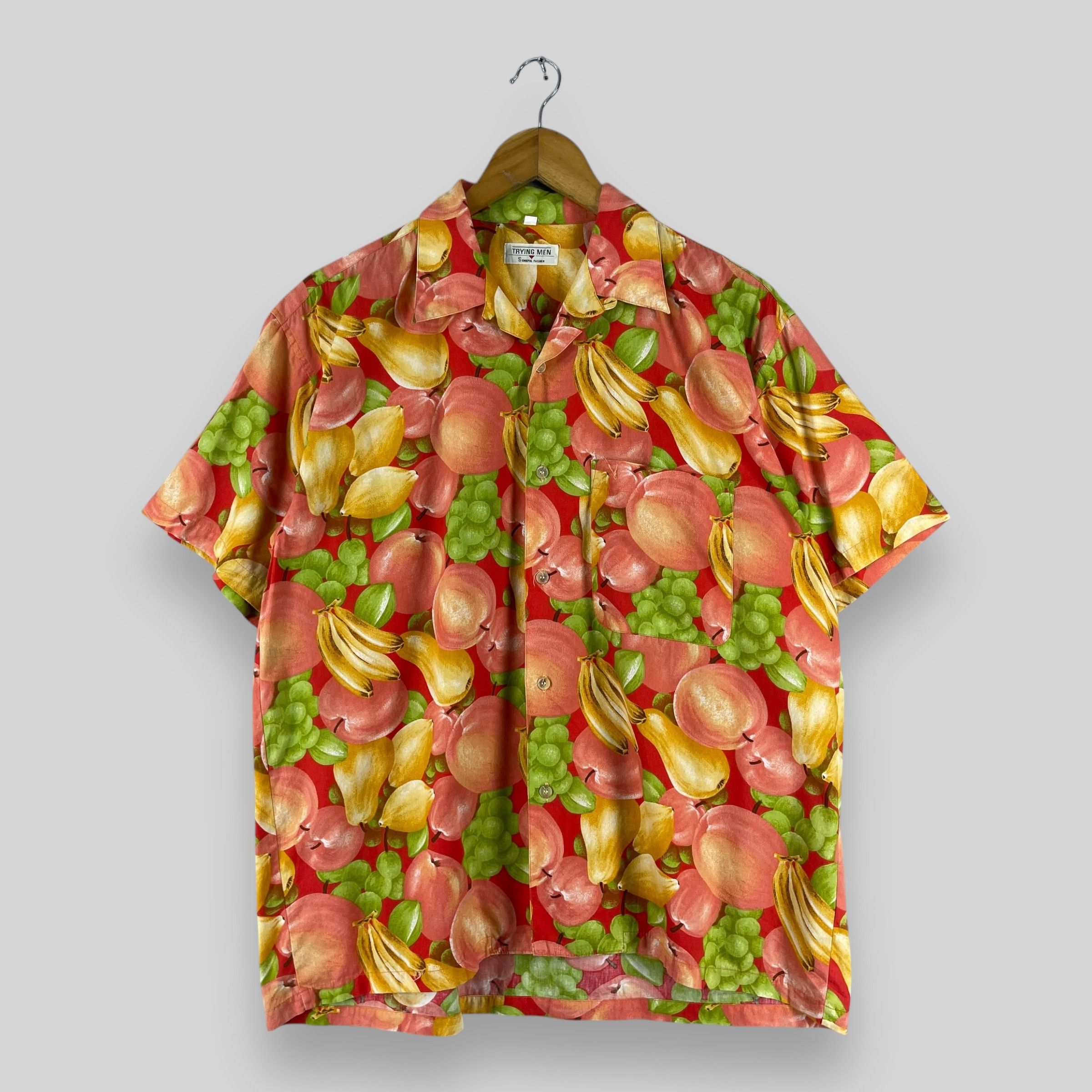 Japanese Brand Vintage Pop Art Aloha Tropical Fruits Motive Rayon Shirt Size US L / EU 52-54 / 3 - 1 Thumbnail