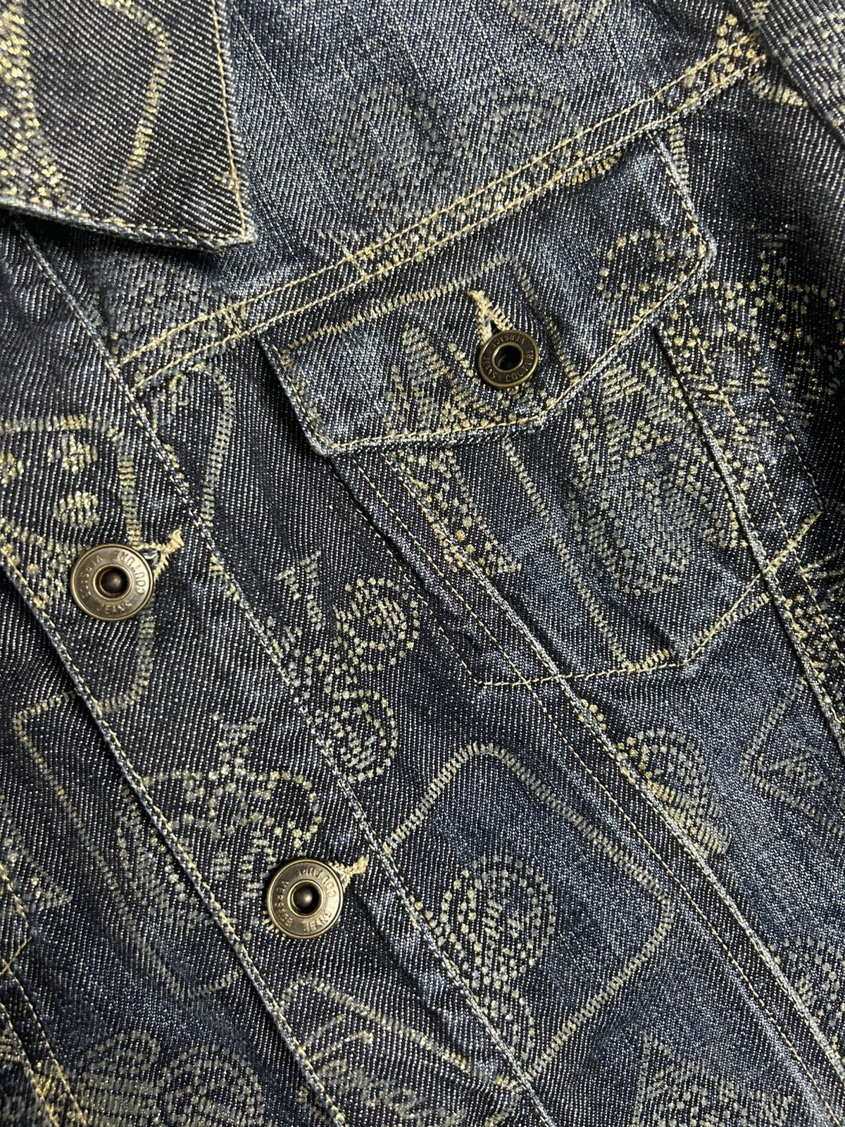 Versace Jeans Couture 00’s Versace Jeans Couture Casino Denim Jacket Size S / US 4 / IT 40 - 7 Thumbnail