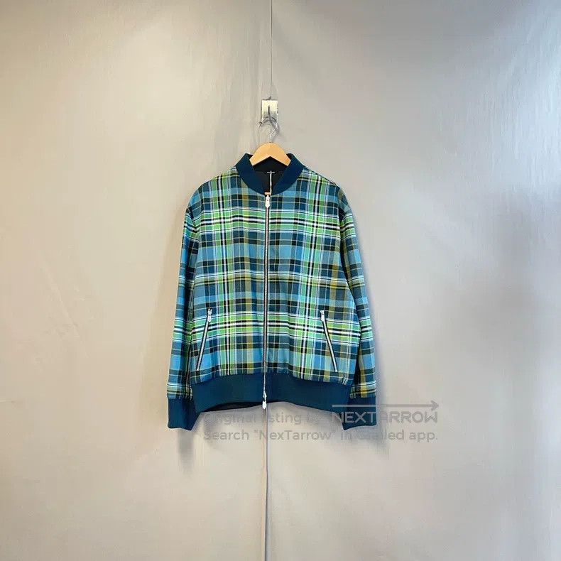 Hermes Hermes Green plaid and gray double-faced men's jacket Size US L / EU 52-54 / 3 - 1 Thumbnail