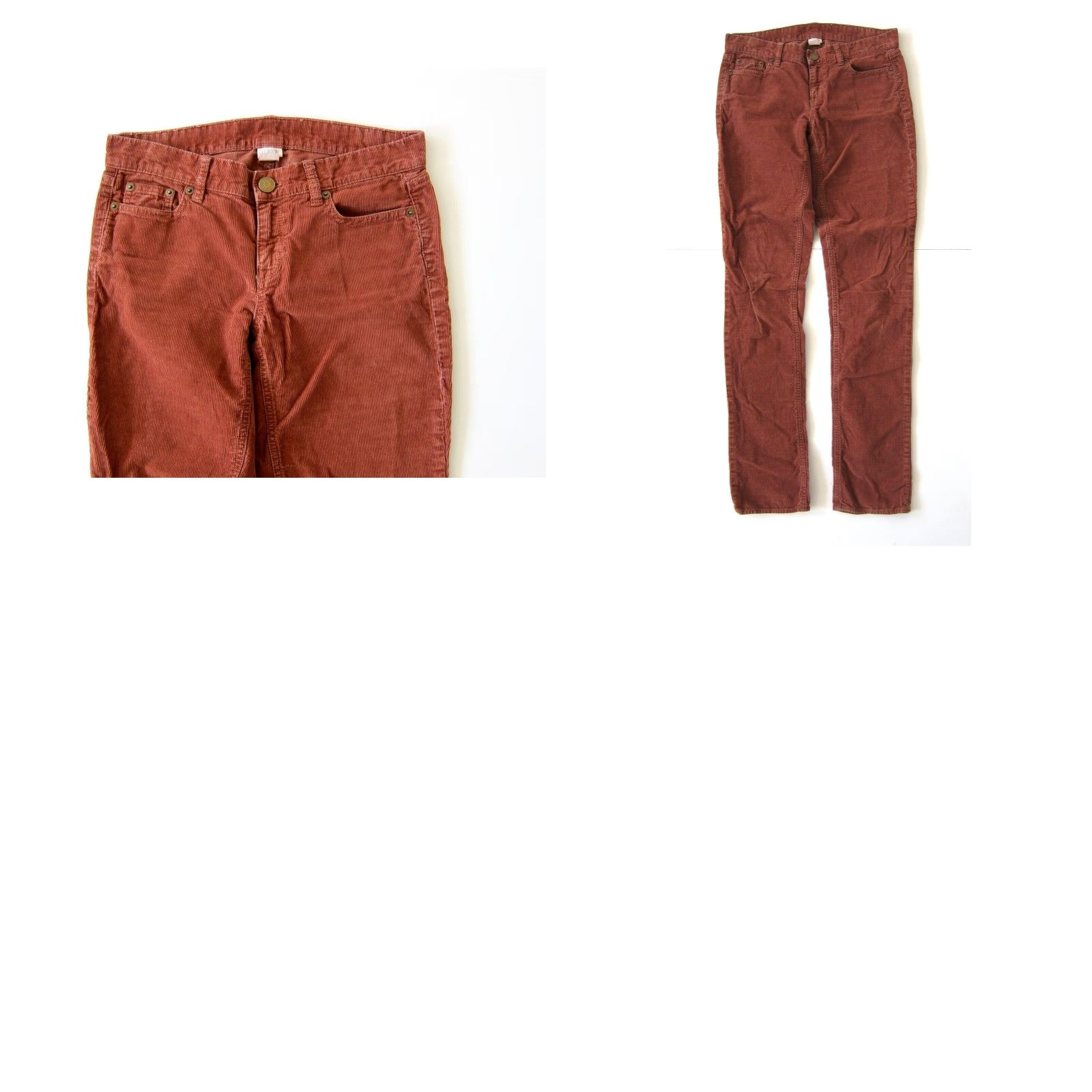 J.Crew VINTAGE J.Crew Cotton Brown Corduroy City Fit Matchstick Skinny Leg Pant 25R Womens Size 42" / US 20 - 8 Thumbnail