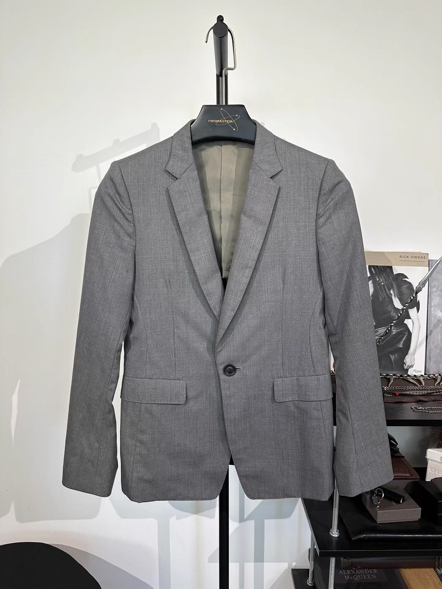 Julius Julius_7 Grey Slim Wool Blazer K35 Size US S / EU 44-46 / 1 - 1 Thumbnail