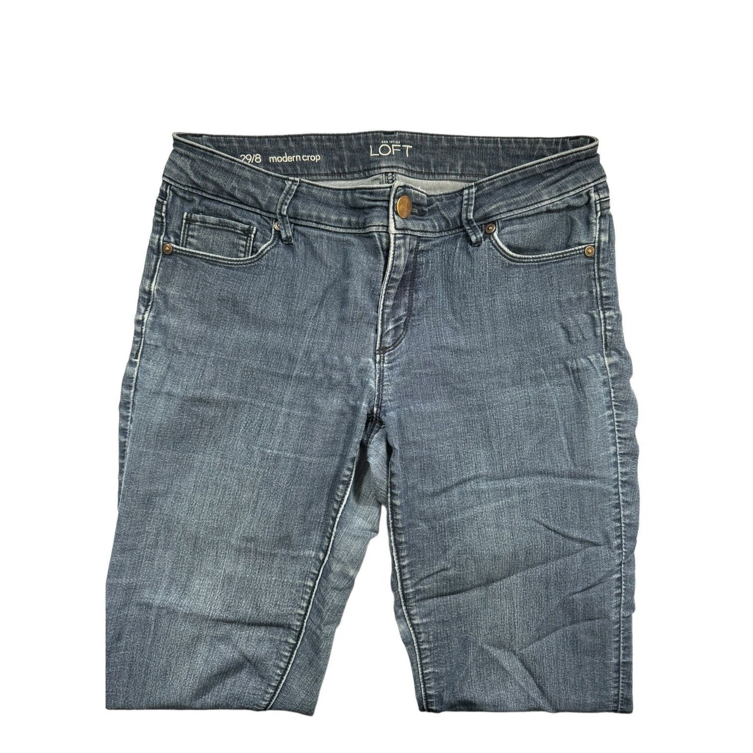 Ann Taylor Ann Taylor Loft Cropped Capri Denim Jeans Modern Crop 28 Size 28" / US 6 / IT 42 - 2 Thumbnail