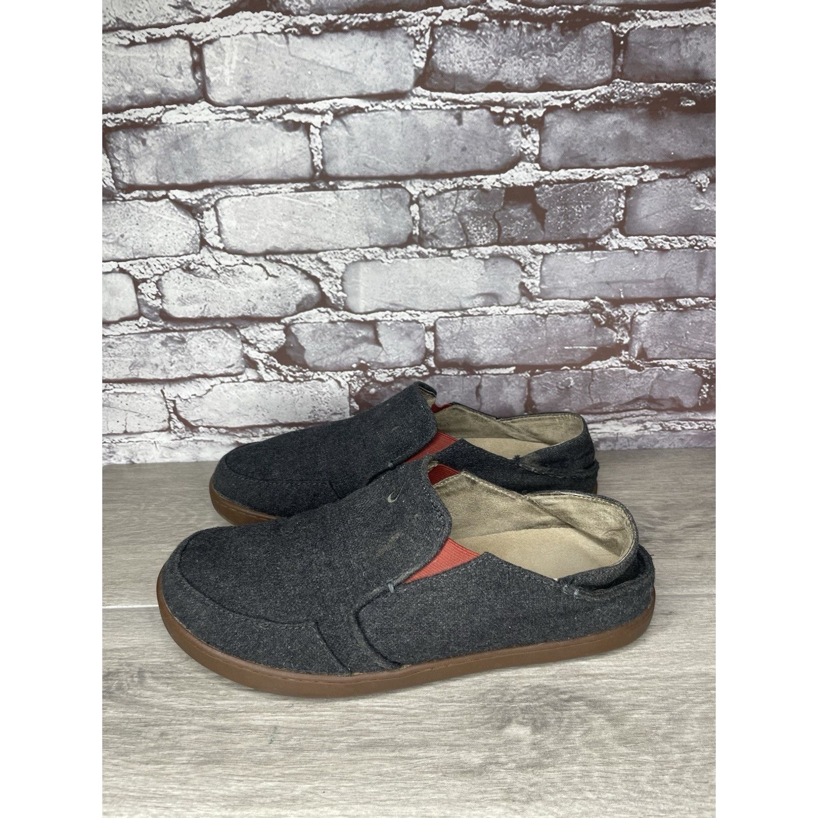 Olukai Olukai Wool Gray Wool Fabric Casual Slip On Casual Sneakers Size US 11 / EU 44 - 17 Thumbnail