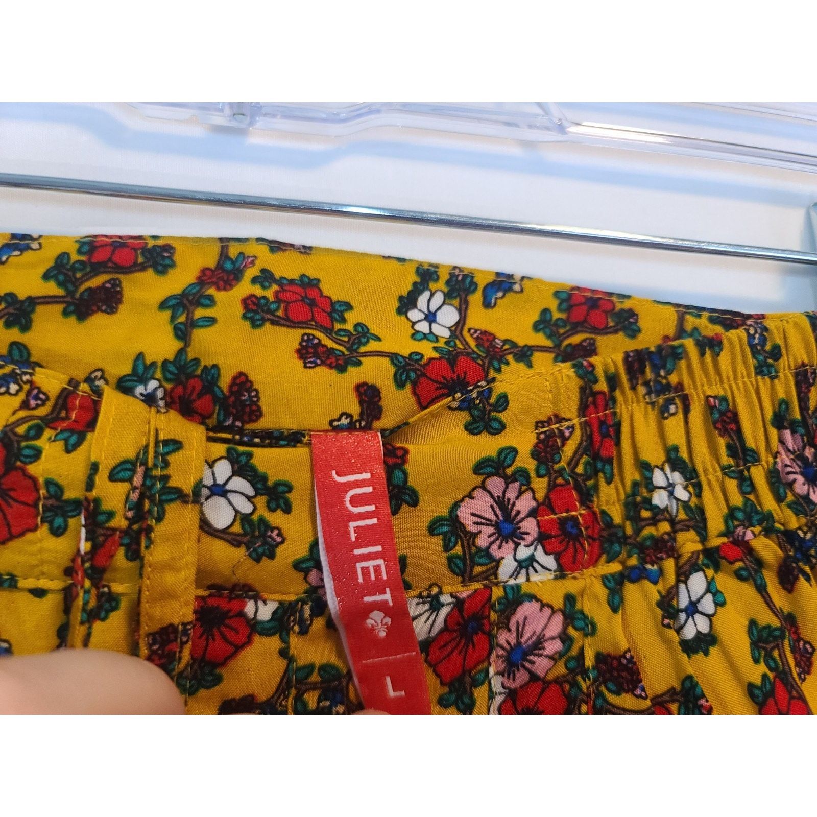 Anthropologie Anthropologie Orange Floral Pleated Harem Baggy Pants Large Size 28" / US 6 / IT 42 - 4 Thumbnail