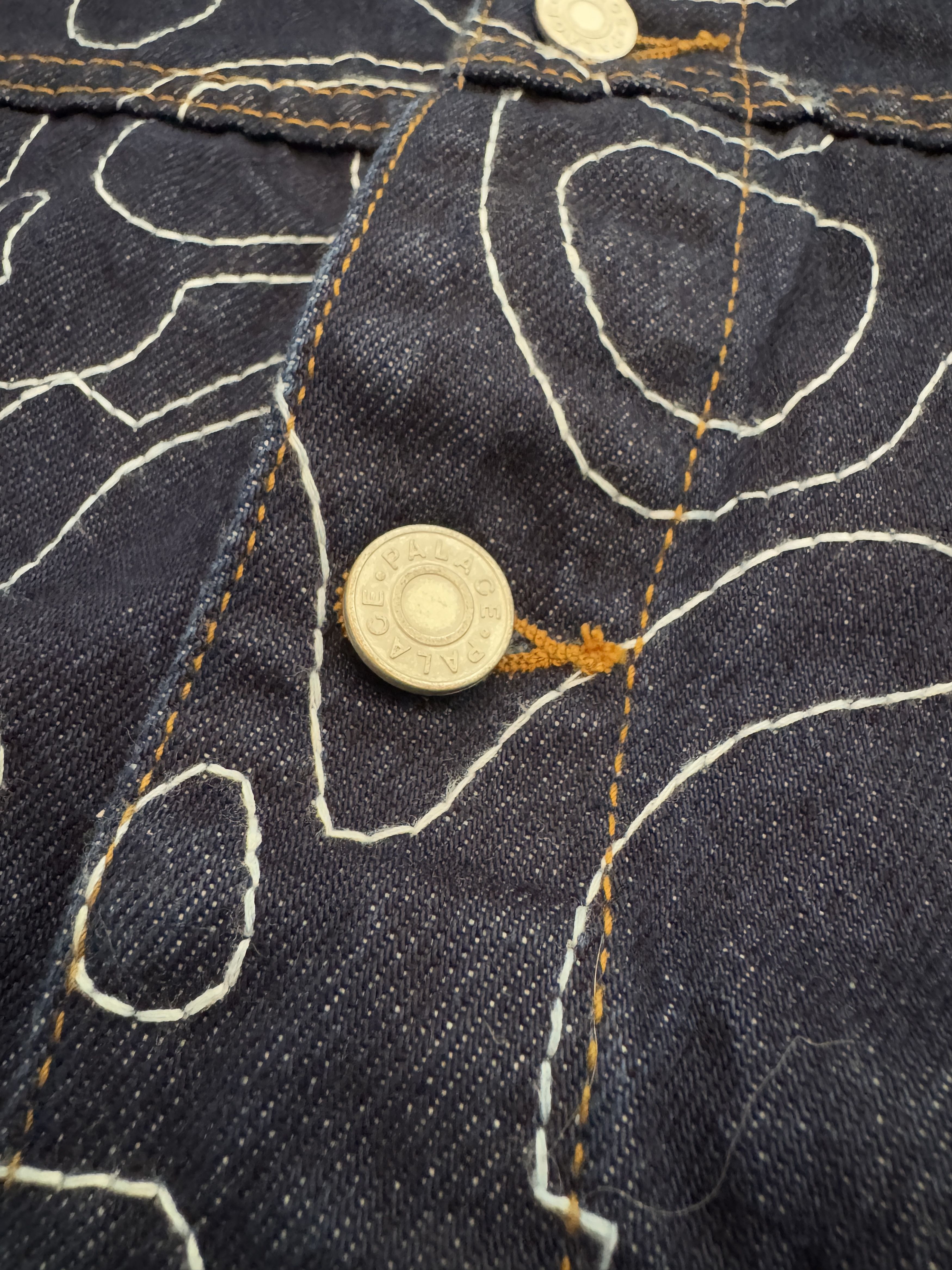 Palace Palace Splat Denim Jacket Embroidered Indigo Size US M / EU 48-50 / 2 - 9 Thumbnail