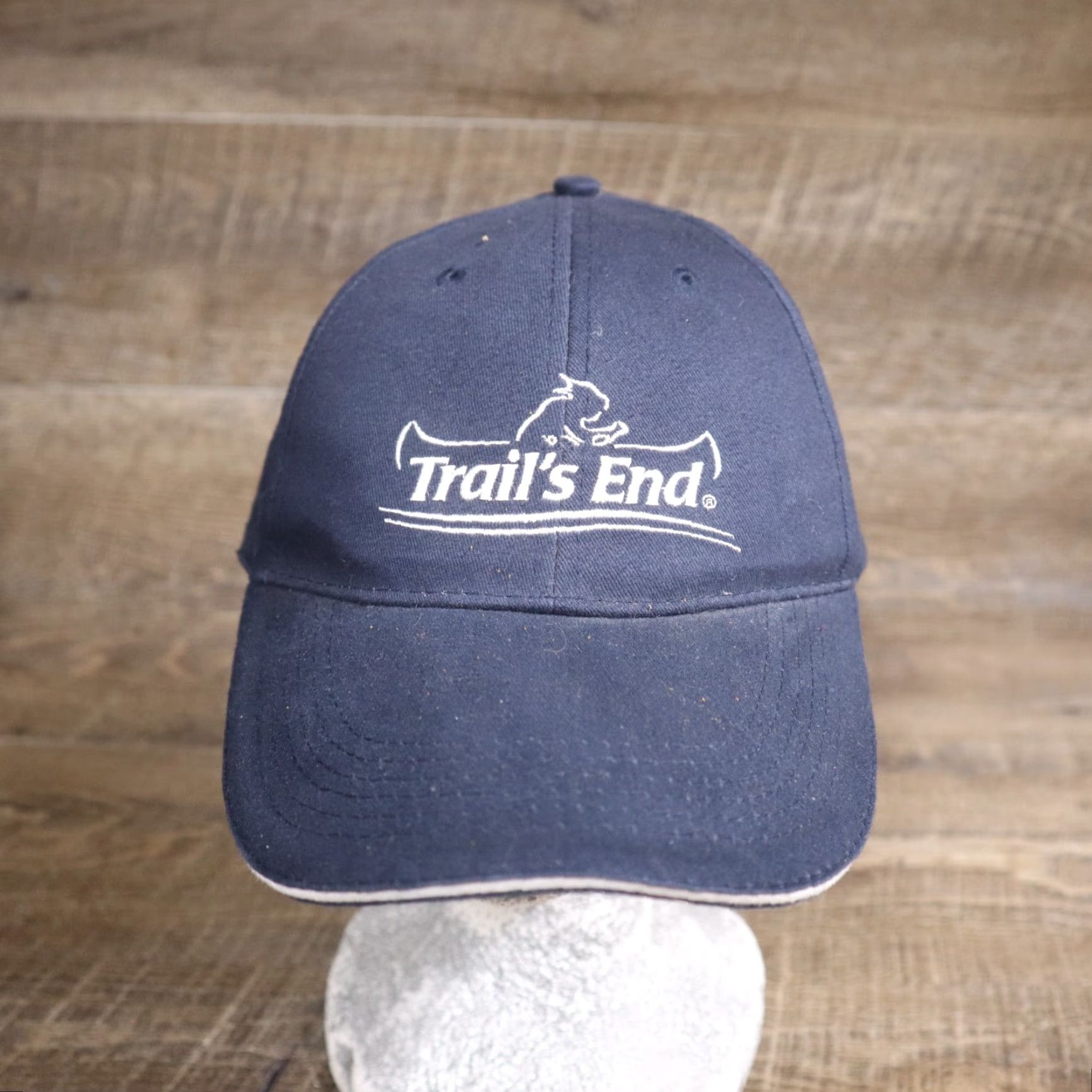Vintage Boy Scouts Trails End Blue Buckle Back Hat Baseball Cap Adult Adjustable Hat Blue USA Hats Mens Size ONE SIZE - 2 Thumbnail