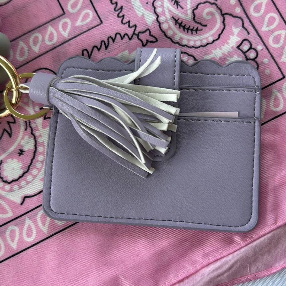 Designer Purple wristlet wallet with keychain Size ONE SIZE - 3 Thumbnail