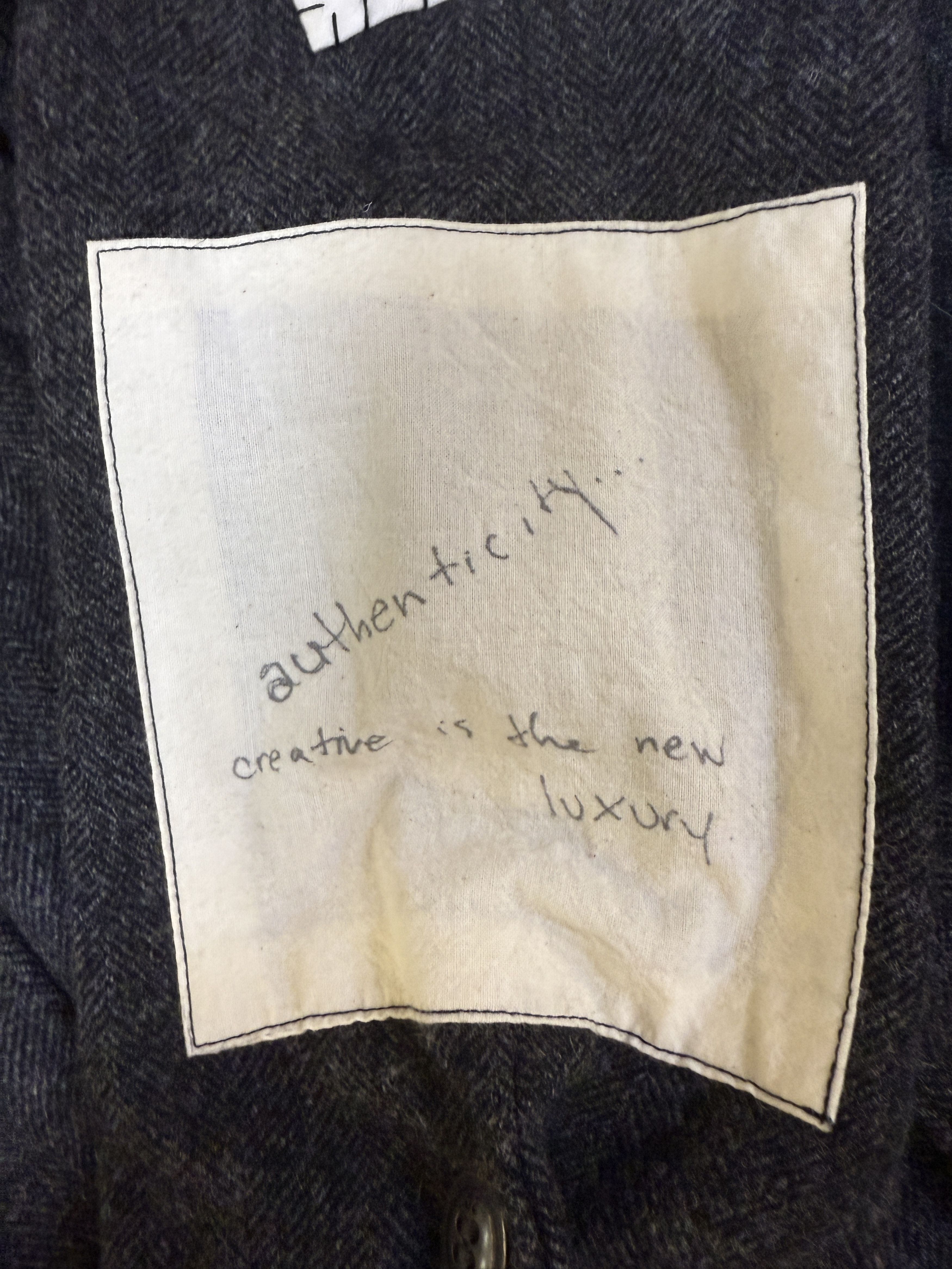 Greg Lauren Greg Lauren 2016 Charcoal Wool Patchwork Oliver Jacket Size L / US 10 / IT 46 - 7 Thumbnail