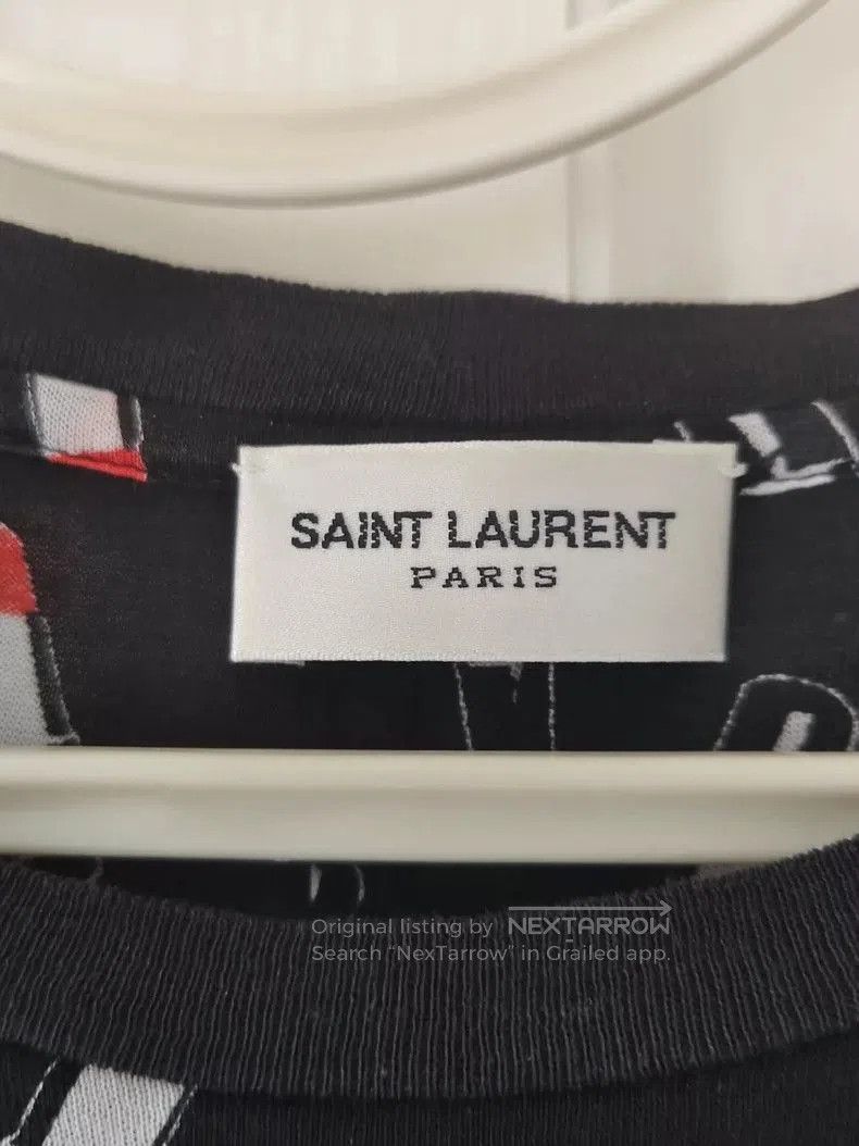 Saint Laurent Paris Saint Laurent Lipstick Print Short Sleeve Tee. Size US M / EU 48-50 / 2 - 3 Thumbnail