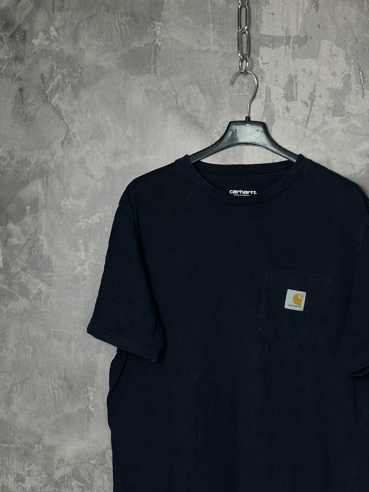 Carhartt × Vintage Crazy Vintage Carhartt Pocket T Shirt Faded Black Grunge Size US M / EU 48-50 / 2 - 3 Thumbnail