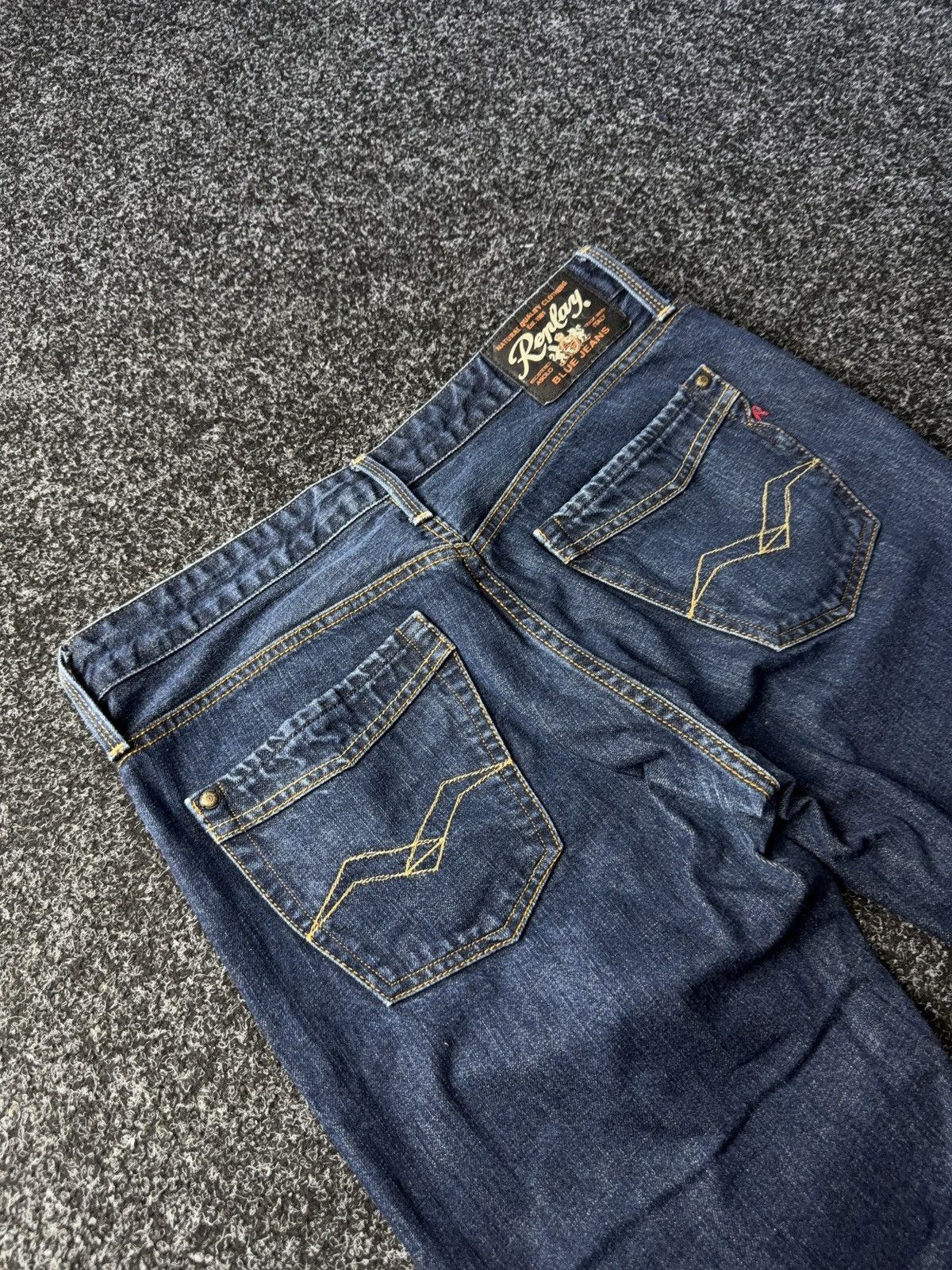 Replay Luxury 00s Replay Blue Denim pants Jeans Vintage Italy Size US 34 / EU 50 - 12 Thumbnail