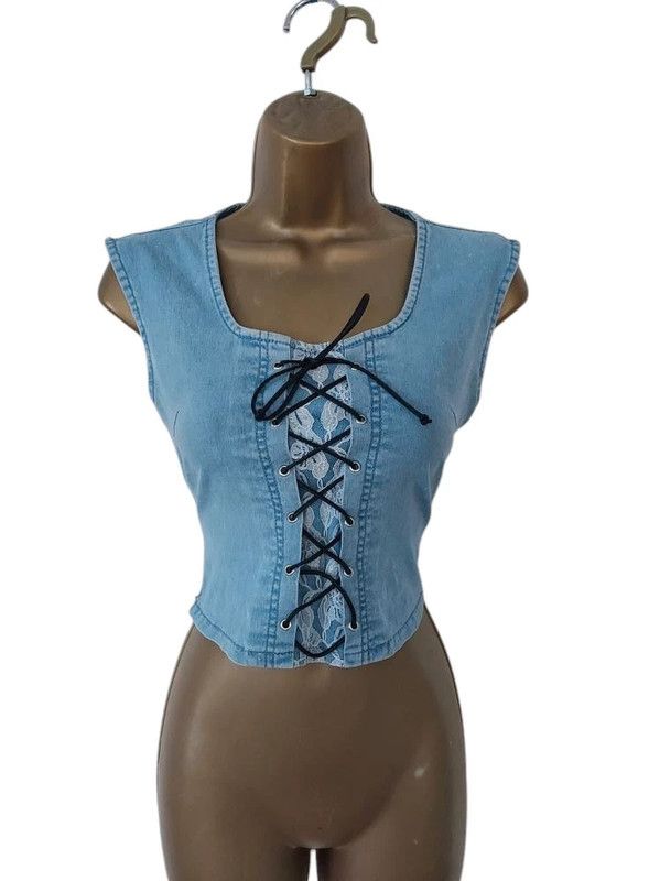Vintage Denim look vintage top 8 Size S / US 4 / IT 40 - 1 Thumbnail