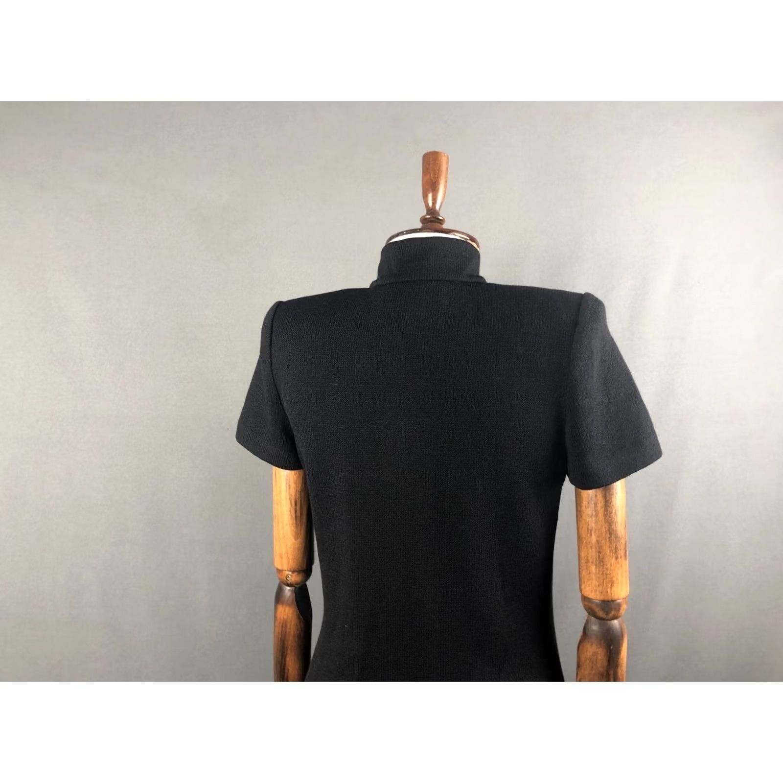 St. John St. John Dress Women Size 4 Black Cotton Blend Jersey Cap Sleeve Knee Length Sheath Casual VINTAGE No Brand St. John Collection by Marie Gray Size S / US 4 / IT 40 - 4 Thumbnail