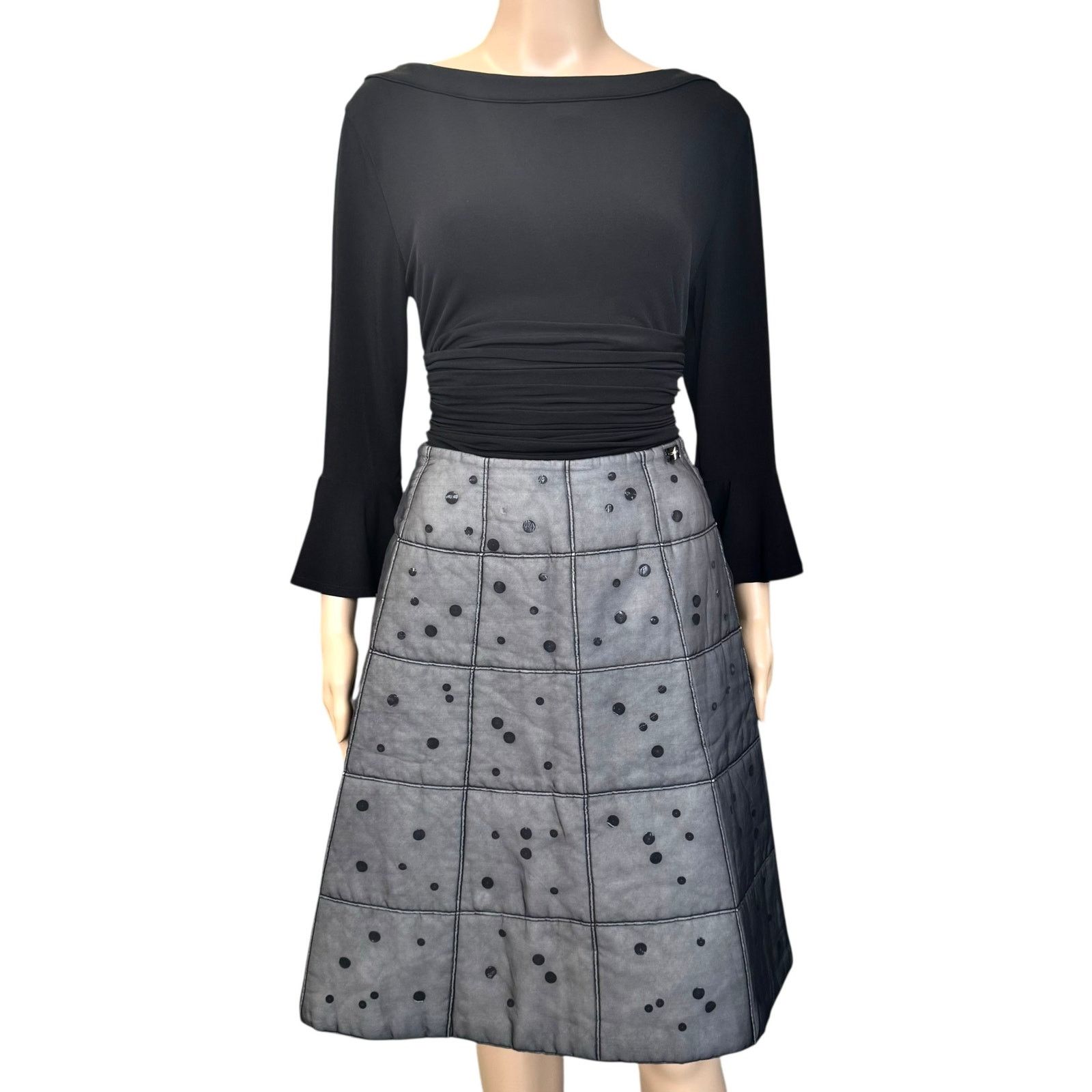 Chanel Chanel Polka Dot Skirt Size 27" / US 4 / IT 40 - 1 Thumbnail