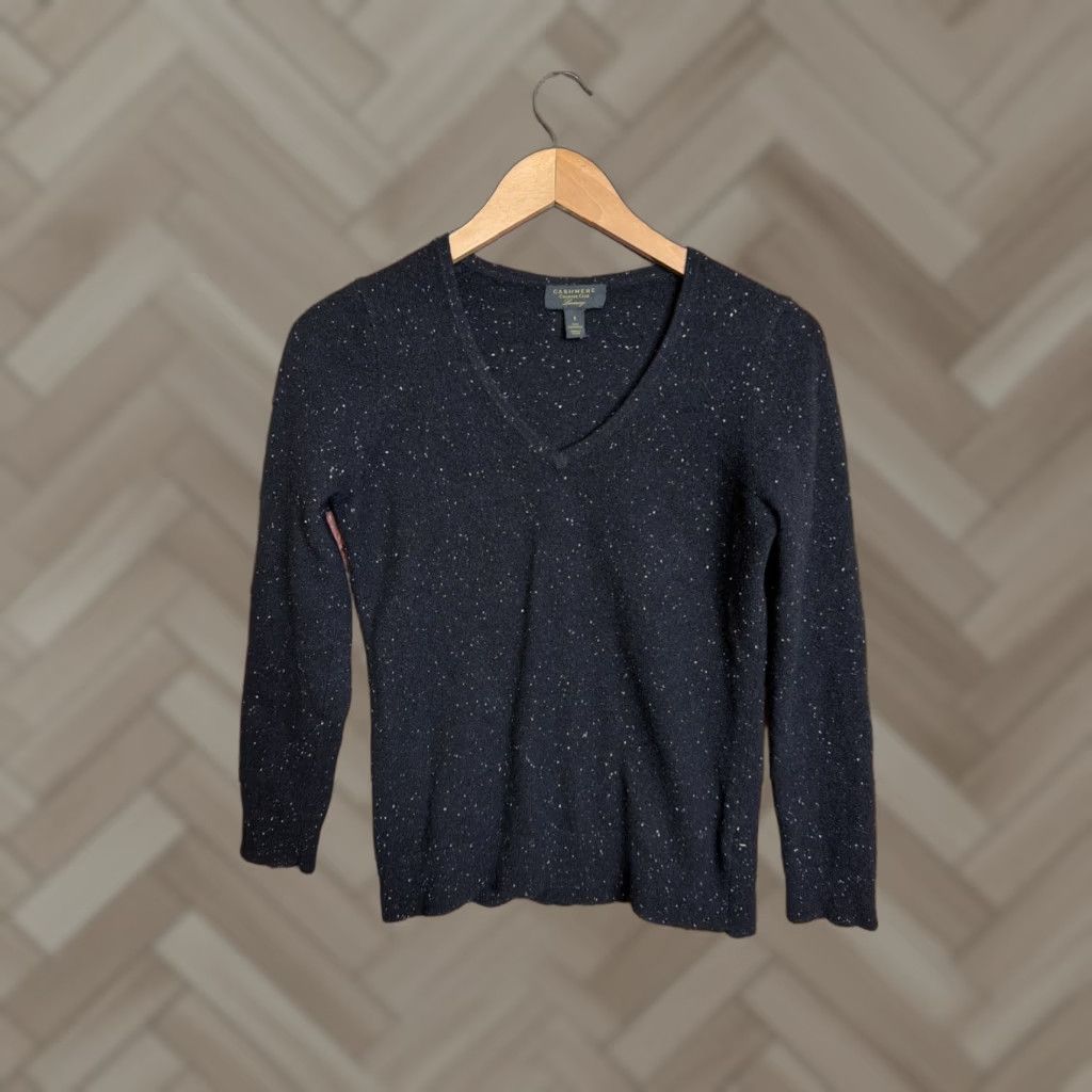 Charter Club **Charter Club Black V-Neck Cashmere Pullover Small** User: **Charter Club Small Black V-Neck Cashmere Pullover** Size S / US 4 / IT 40 - 1 Thumbnail