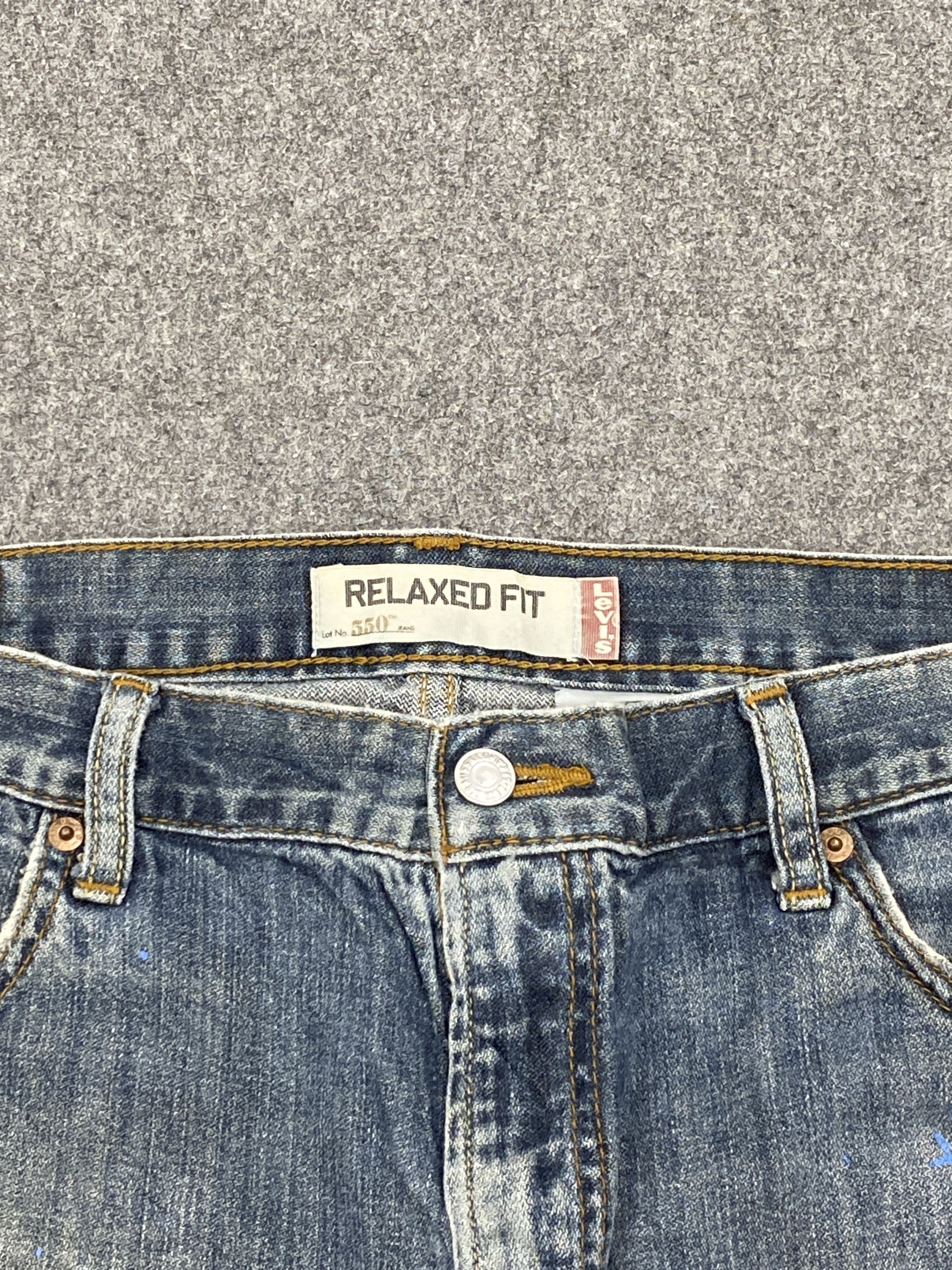 Levi's Distressed Vintage Levi's 550 Splatter Paint Jeans DP2686 Size US 35 - 9 Thumbnail
