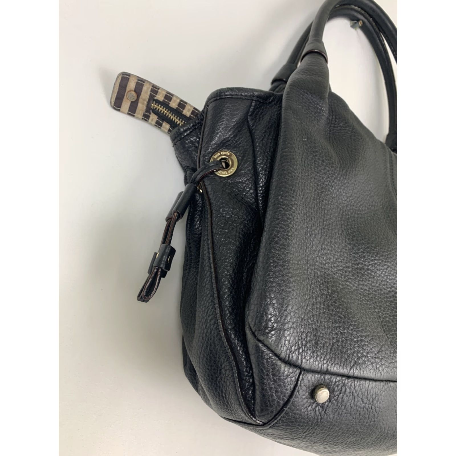 Vintage kate spade new york black pebbled leather shoulder bag zip Size ONE SIZE - 6 Thumbnail