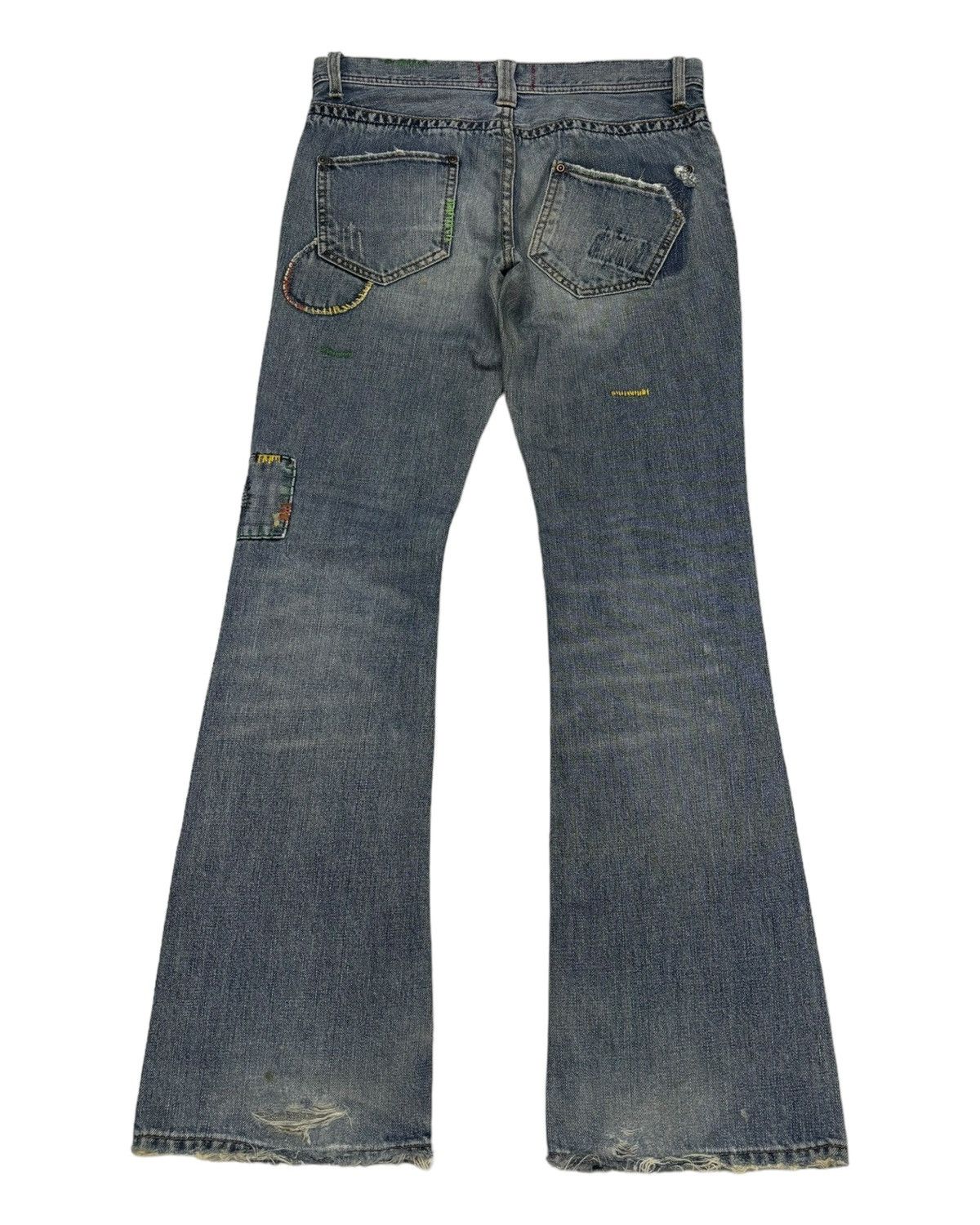 If Six Was Nine 🔥[A:R] PATCHWORK FLARE JEANS IF SIX WAS NINE DENIM STYLE Size US 29 - 2 Thumbnail