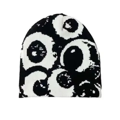 Other Eye Graphic Beanie Hat Black Vintage y2k Size ONE SIZE - 1 Thumbnail