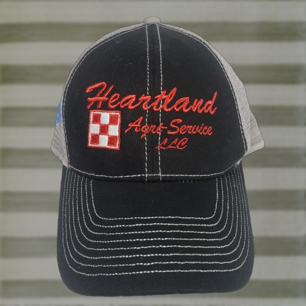 Vintage Heartland Agri-Service LLC Baseball Cap Hat Adjustable Black Men's Size ONE SIZE - 1 Thumbnail