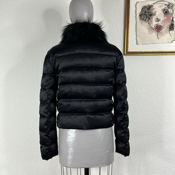 Prada Prada Dual Color Satin Down Fox Fur Collar Puffer Jacket Log Size XS / US 0-2 / IT 36-38 - 7 Thumbnail