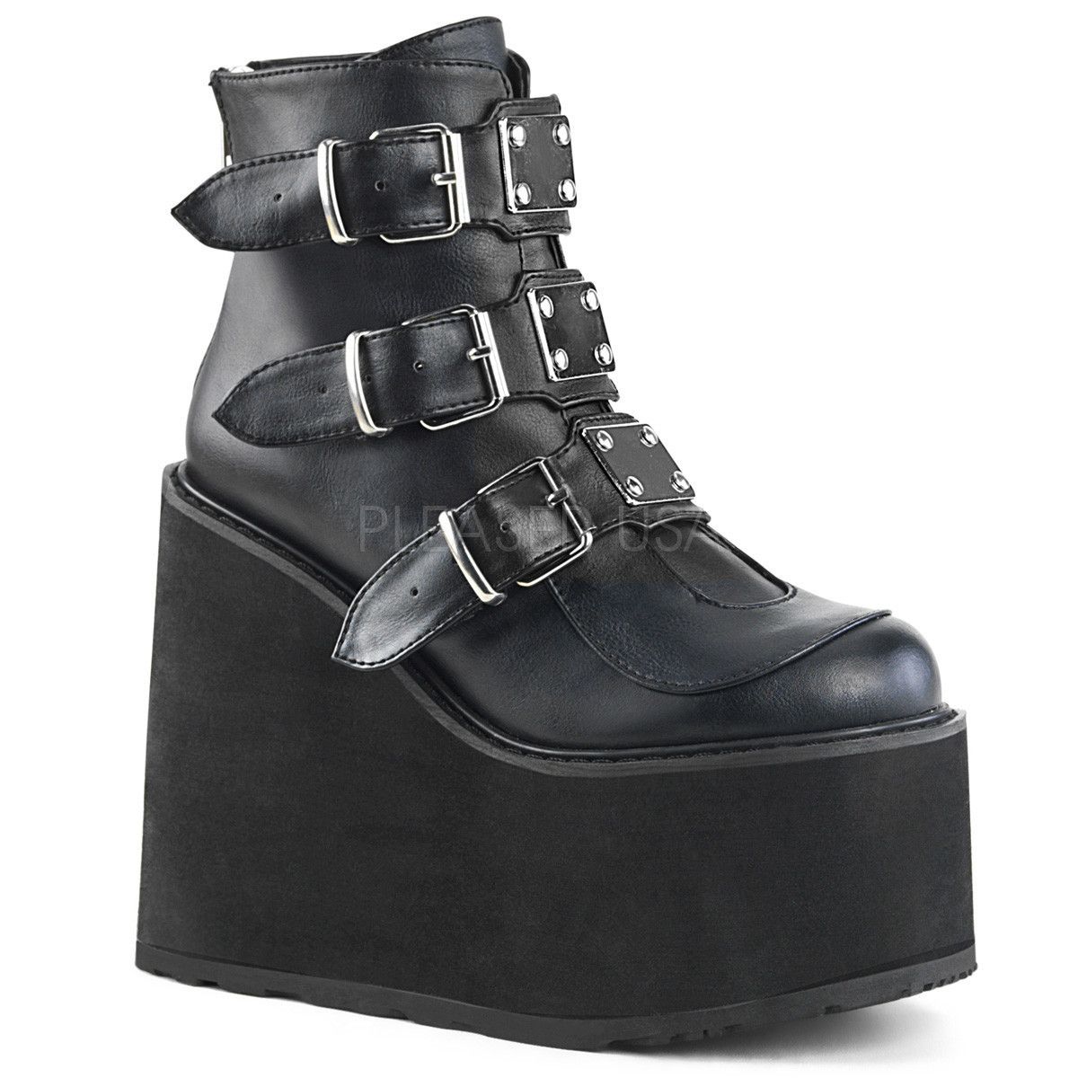Demonia Cult DEMONIA Swing 105 Black Matte Ankle Boot 5.5" Platform NY (U Size US 10 / IT 40 - 9 Thumbnail