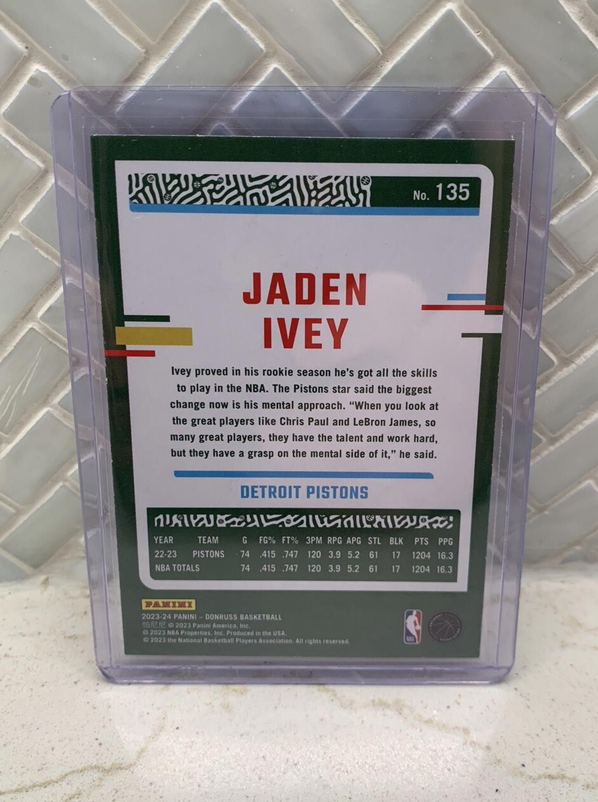 Other 2023 - 2024 Panini Donruss #135 JADEN IVEY Green Laser Paral Size ONE SIZE - 2 Thumbnail