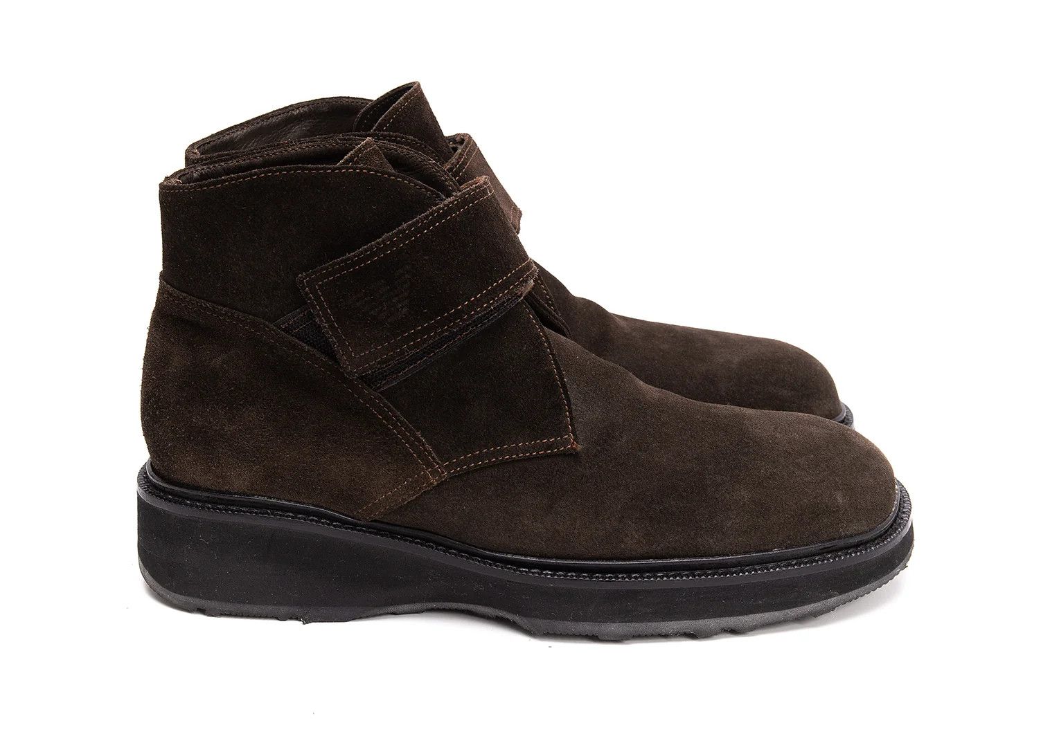 Emporio Armani Velcro Suede Boots in Dark Brown Size 41 (Approx. 25.5 cm) Size US 8 / EU 41 - 6 Thumbnail