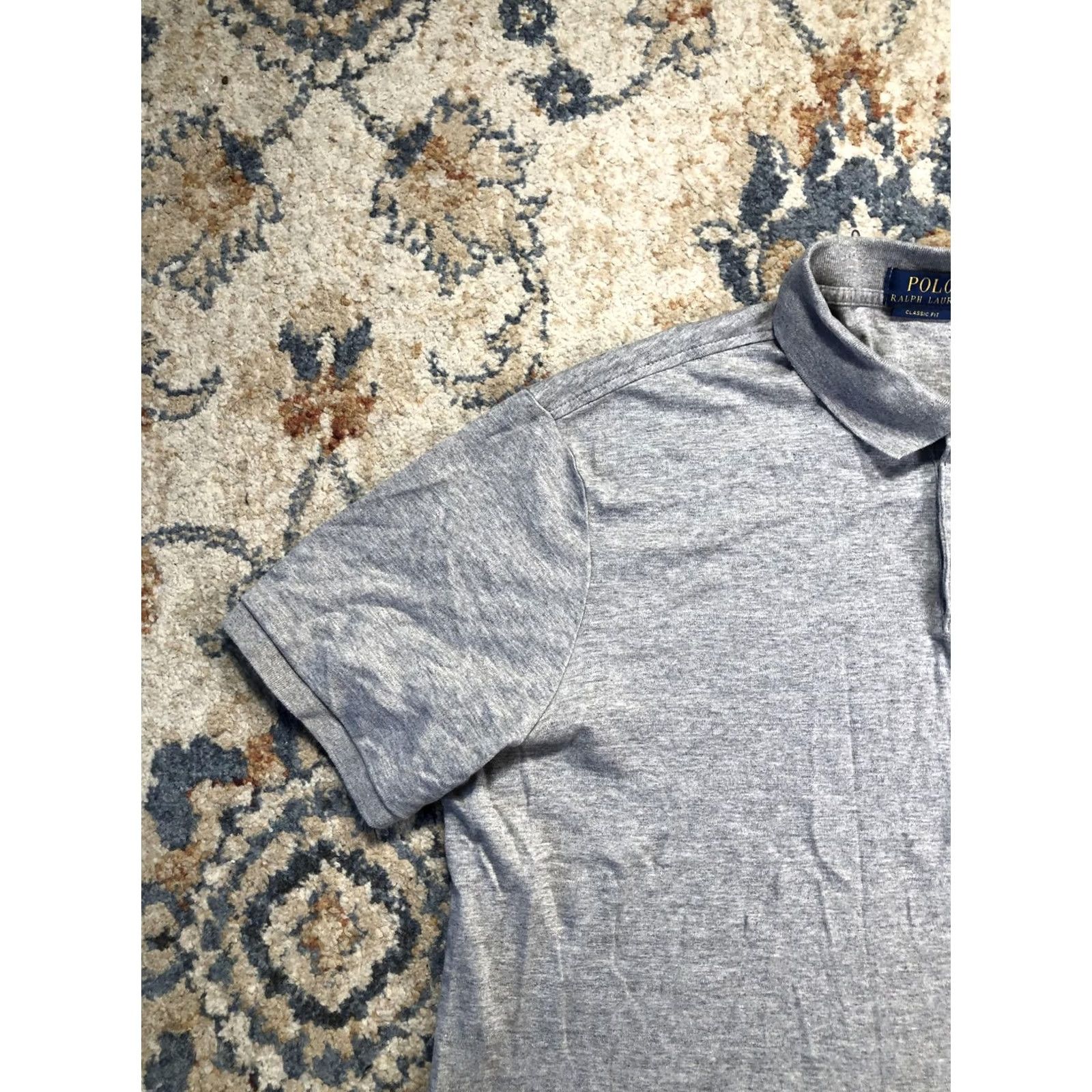 Polo Ralph Lauren Polo Ralph Lauren Polo Shirt Mens XL Gray Classic Fit Pony Logo Short Sleeve Size US XL / EU 56 / 4 - 3 Thumbnail