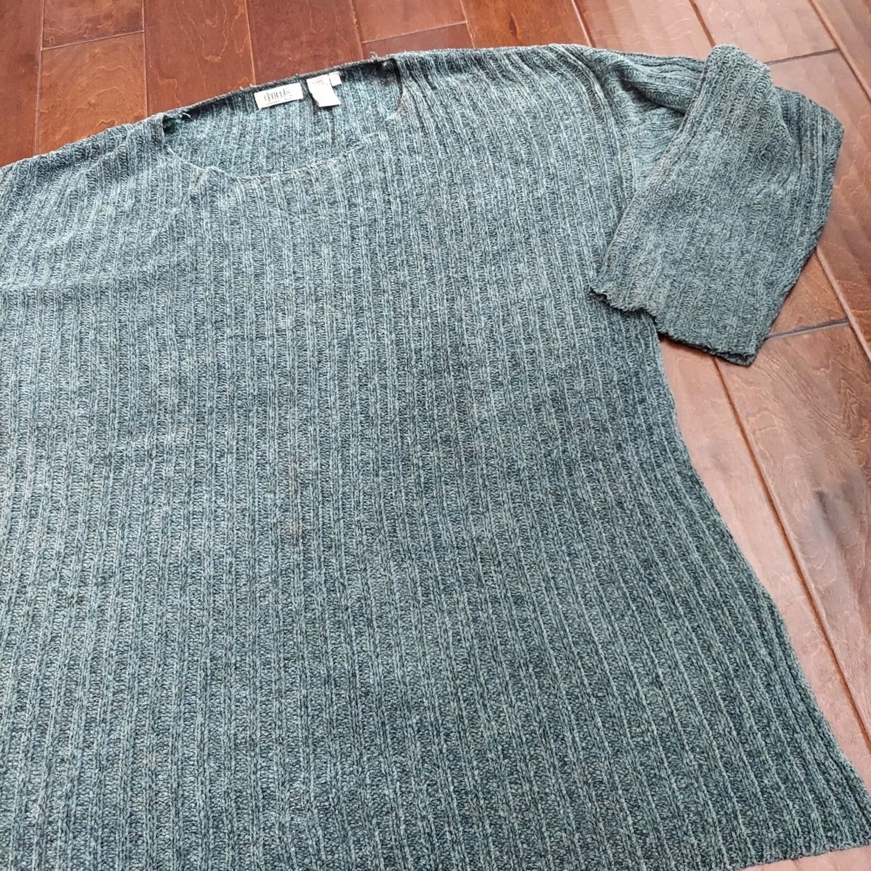 Vintage Spiegel Elements Exclusively Women's Green Long Sleeve Knit Sweater - L, Pullover, Regular Fit, Breathable, Rayon Acrylic, Spring Summer, Women Size L / US 10 / IT 46 - 7 Thumbnail