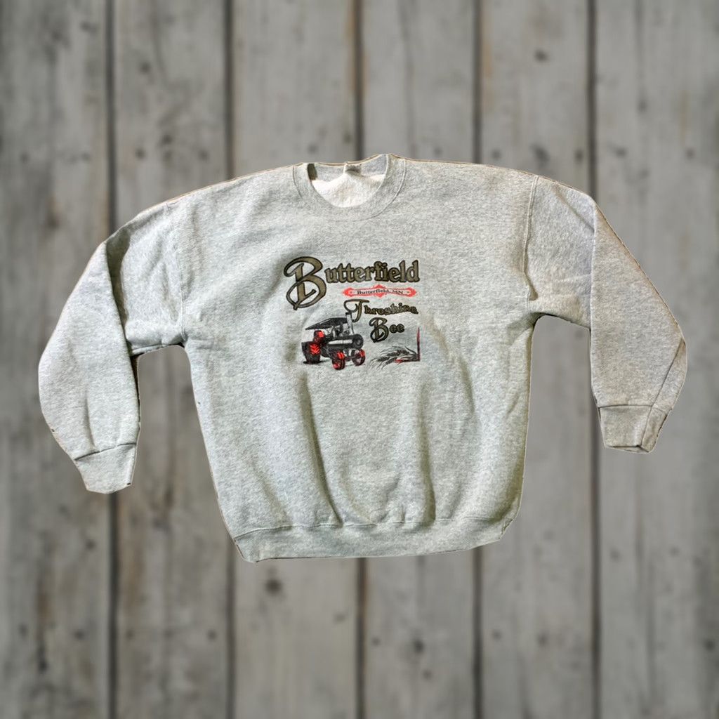 Fruit Of The Loom VINTAGE 90s Minnesota Threshing Bee Pullover Sweatshirt Mens 2XL Gray Size US XXL / EU 58 / 5 - 1 Thumbnail