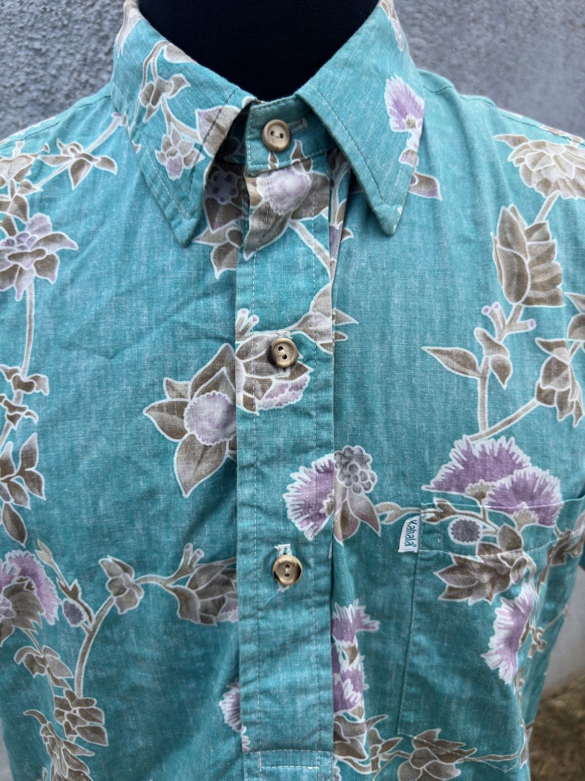 Other PreOwned Kahala Hawaiian Print Green 3/4 Button Men's Large Size US L / EU 52-54 / 3 - 3 Thumbnail