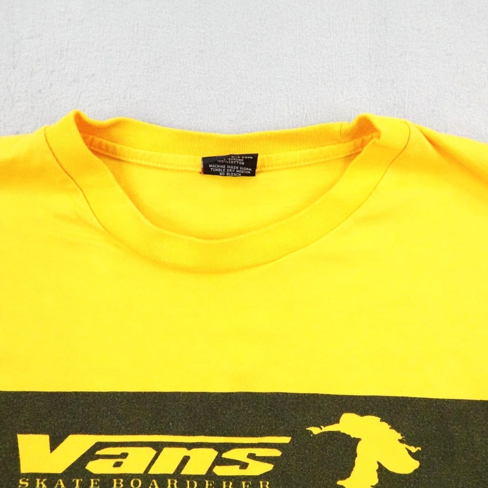 Vans VINTAGE VANS Shirt Mens Large Yellow Black Skater Skate 90s Y2k Size US L / EU 52-54 / 3 - 2 Thumbnail