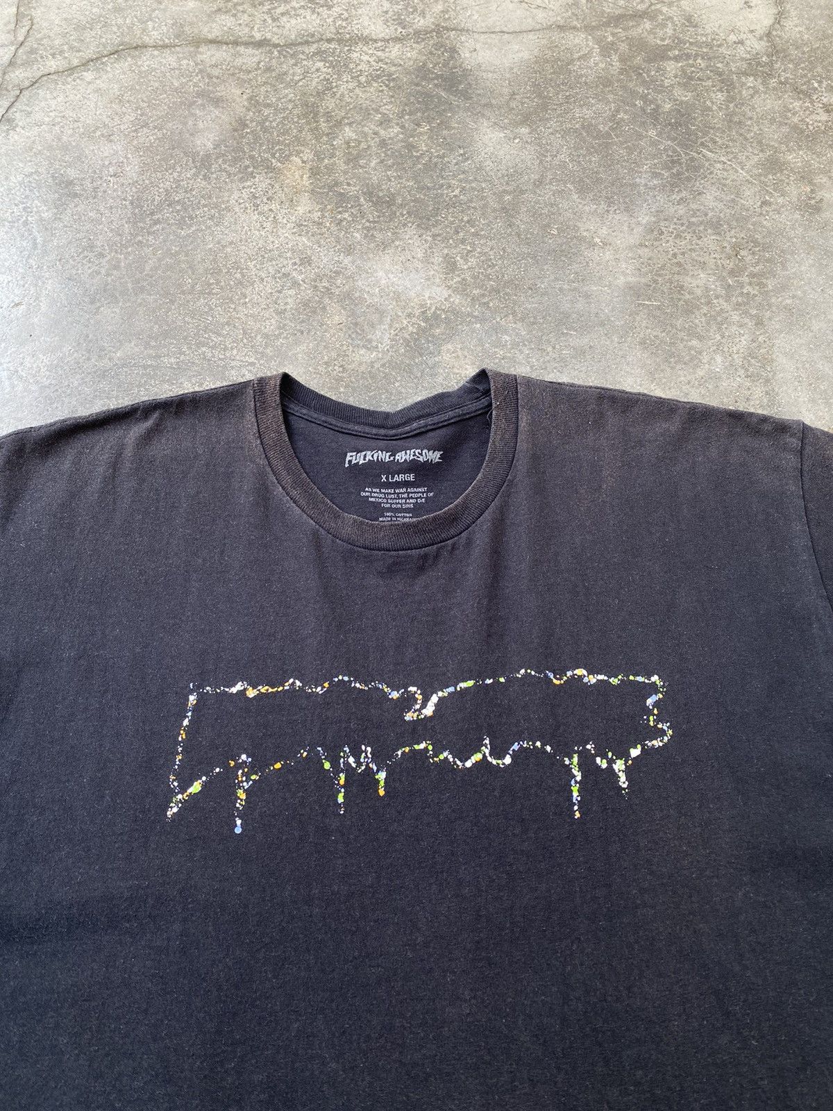 Fucking Awesome Fucking Awesome Speckle Outline Logo Distressed Tees Size US XL / EU 56 / 4 - 4 Thumbnail