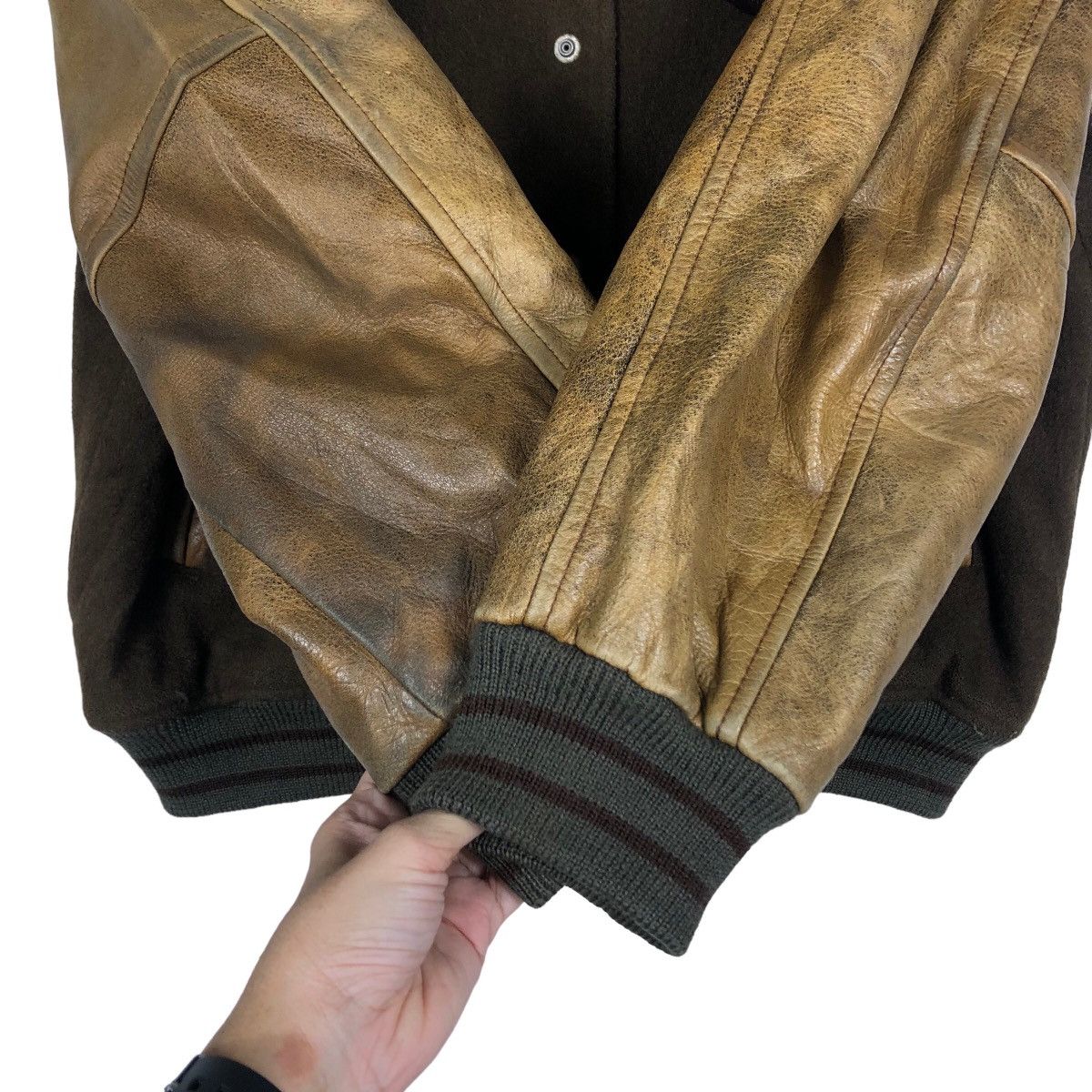 Japanese Brand 🔥Vintage Varsity Jacket Jumper Stadium Leather Macbeth Size US M / EU 48-50 / 2 - 15 Thumbnail