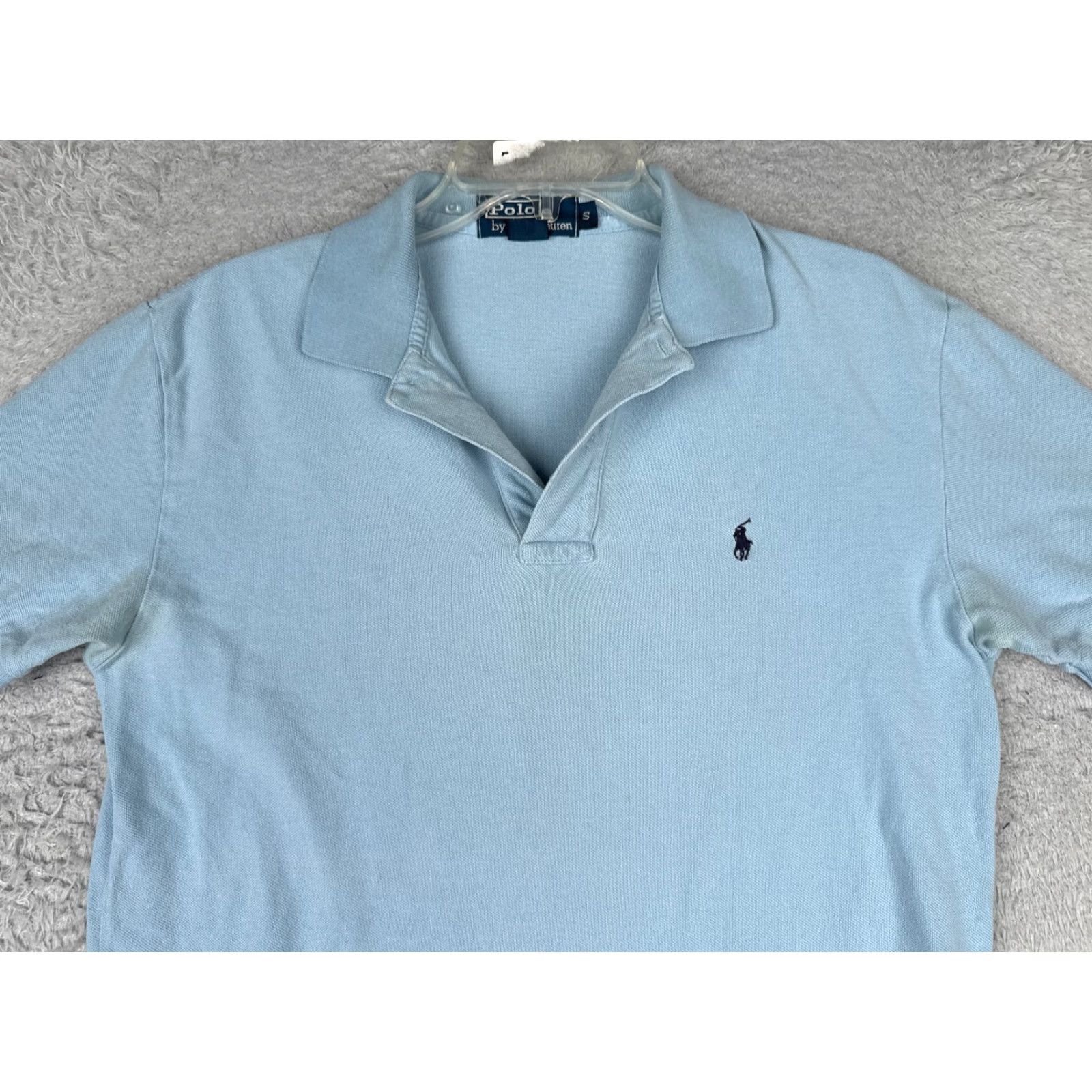 Ralph Lauren VINTAGE Ralph Lauren Polo Shirt Men Small Blue Cotton Short Sleeve Polo Shirt Slim Fit America Sports 90s Mens Size US S / EU 44-46 / 1 - 4 Thumbnail