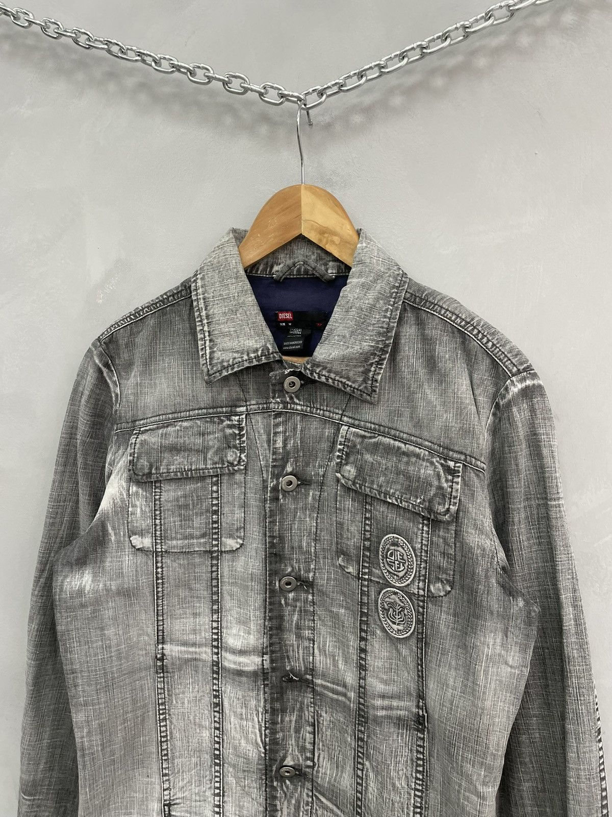 Diesel 90s Diesel washed trucker jacket retro jacket Size US M / EU 48-50 / 2 - 2 Thumbnail