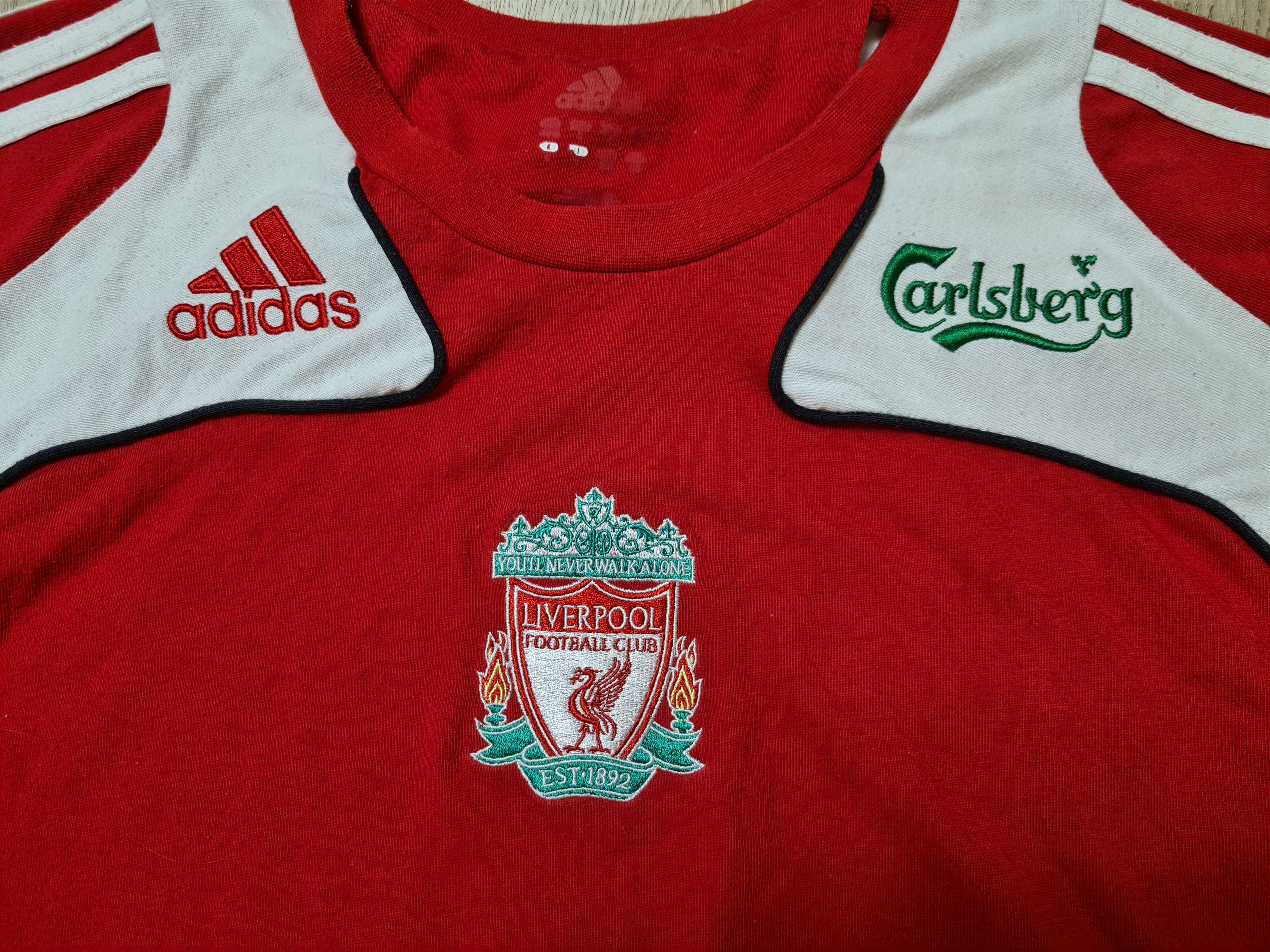 Adidas LIVERPOOL 2008 2009 TRAINING FOOTBALL SOCCER JERSEY COTTON Size US L / EU 52-54 / 3 - 3 Thumbnail