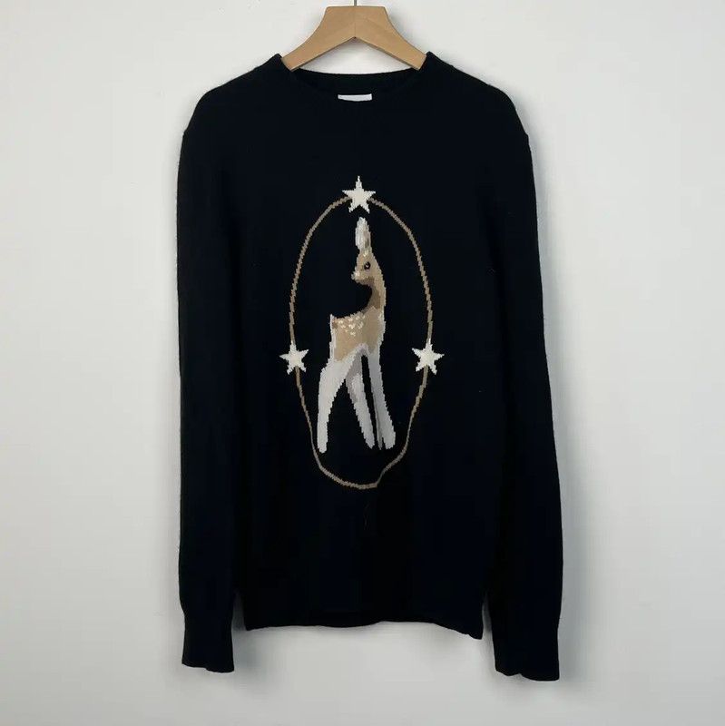 Burberry Burberry Black Knit Sweater with Deer Design Size XS / US 0-2 / IT 36-38 - 1 Thumbnail