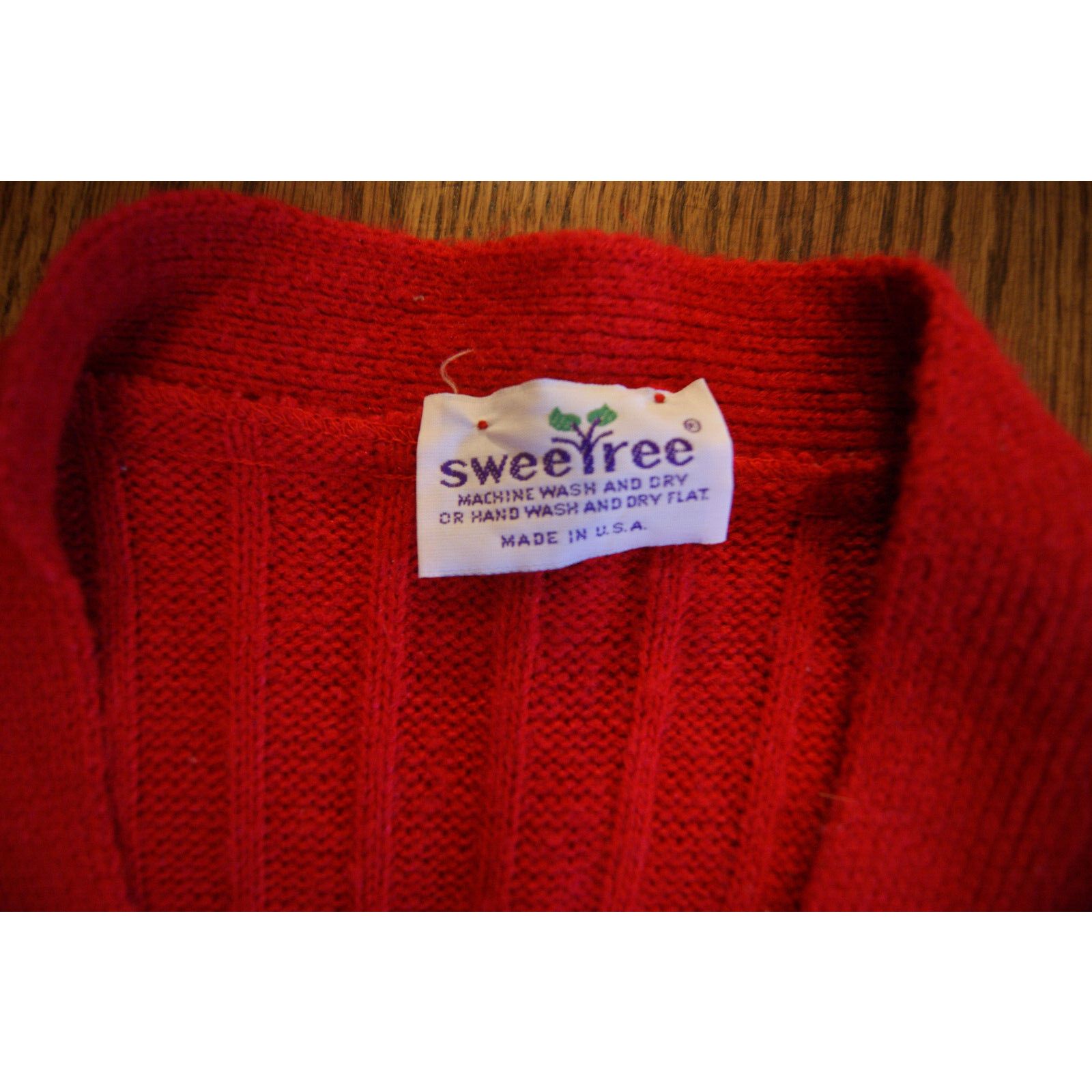 Other VTG Sweetree Red Cardigan Sweater Vest Pockets Womens M USA Size M / US 6-8 / IT 42-44 - 4 Thumbnail