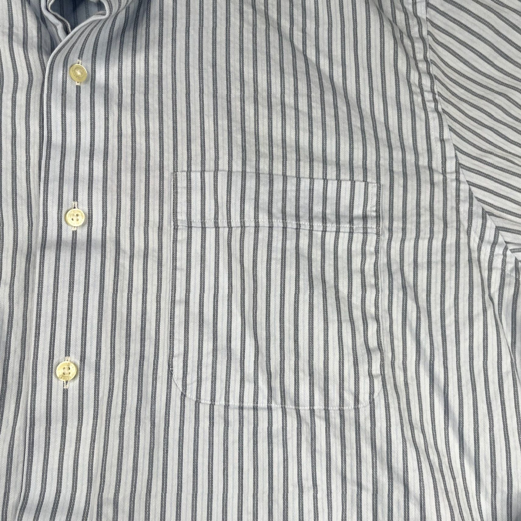 Tommy Bahama Tommy Bahama Shirt Dress Shirt White Gray Striped Long Sleeve Button Up Collared Mens Regular 17 Casual Modern Classic Size US XL / EU 56 / 4 - 3 Thumbnail