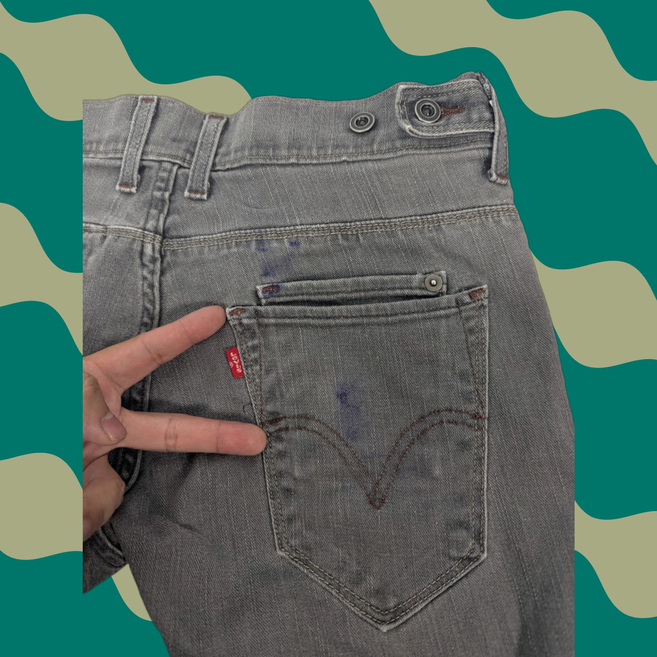 Levi's Levi’s 511 Gray Jeans Adjustable Waist Size 32x30 Multi-Pocket Slim Fit Y2K Size US 32 / EU 48 - 1 Thumbnail