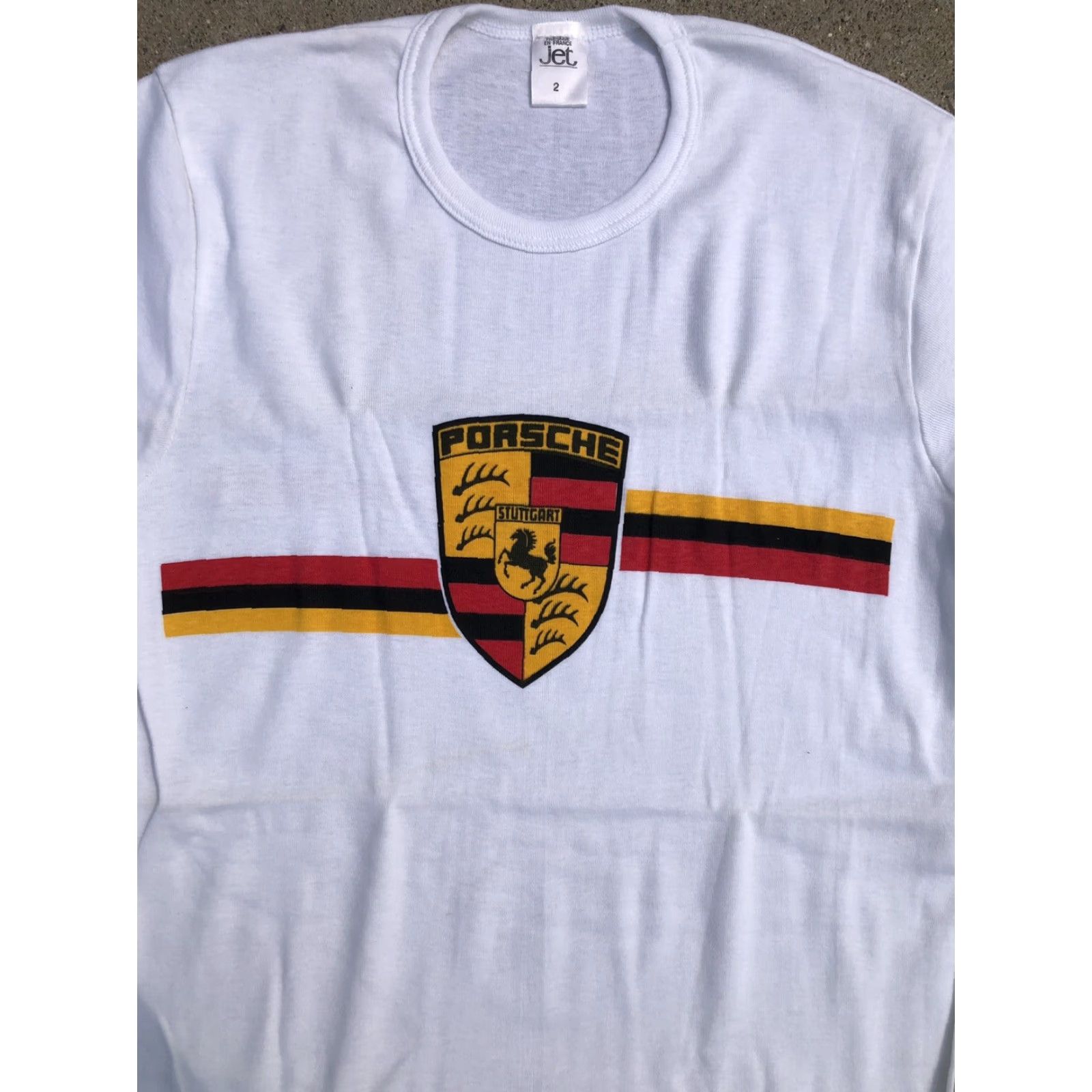 Vintage VINTAGE Porsche T Shirt S White Cotton Logo 80s Cars Sports 80s Men Size US S / EU 44-46 / 1 - 2 Thumbnail