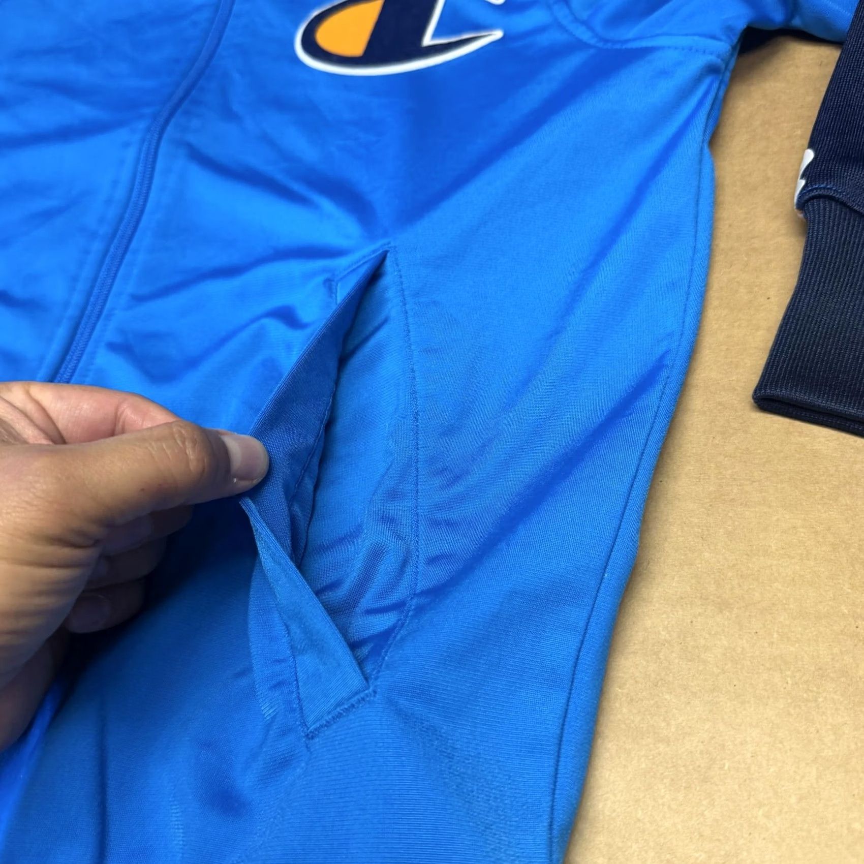 Champion Champion Jacket Mens Small Blue Colorblock Track Full Zip Logo Tape Athletic Size US S / EU 44-46 / 1 - 7 Thumbnail