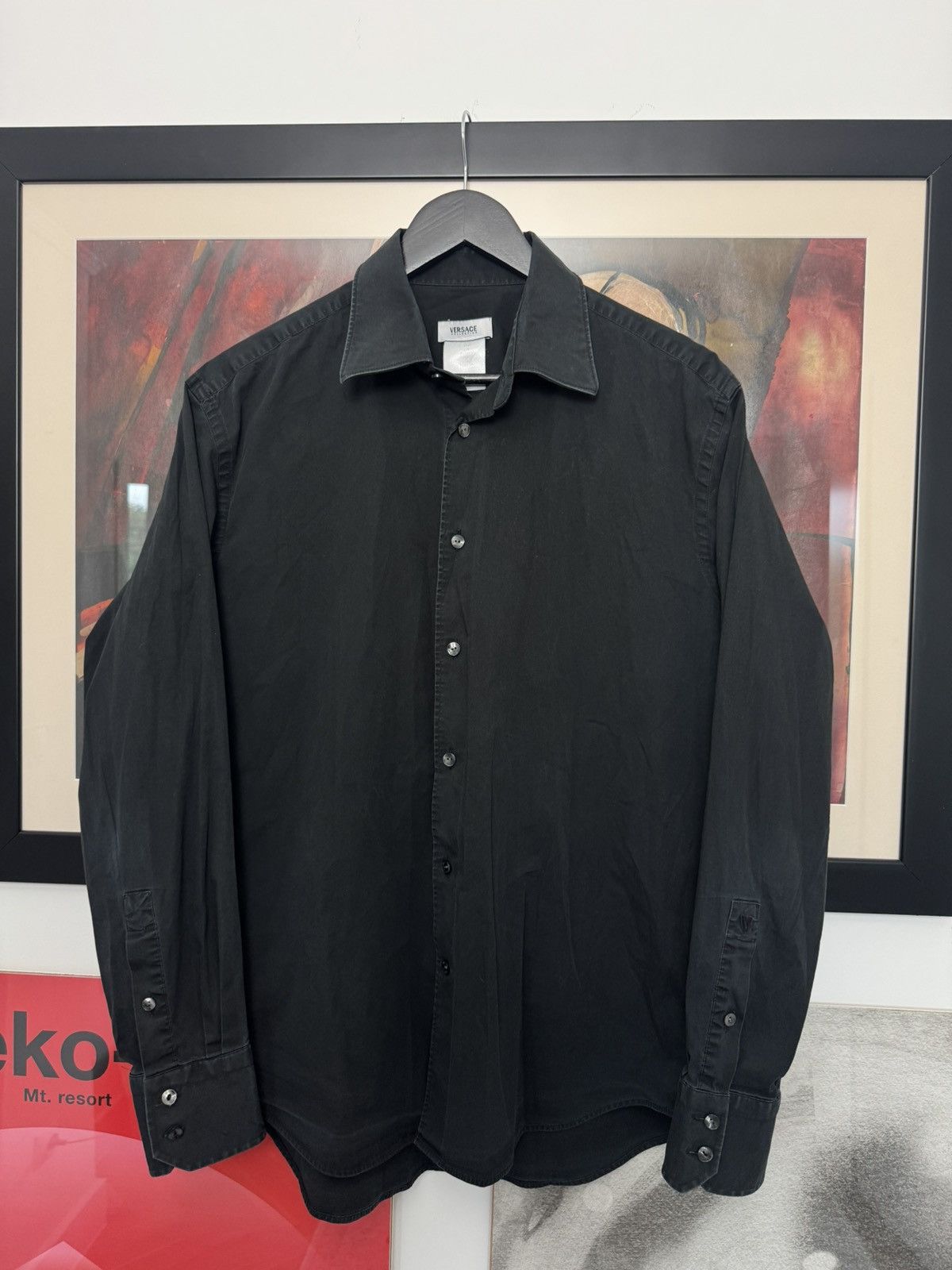 Versace Versace Collection Designer Button Up Black Shirt Luxury Size US L / EU 52-54 / 3 - 1 Thumbnail