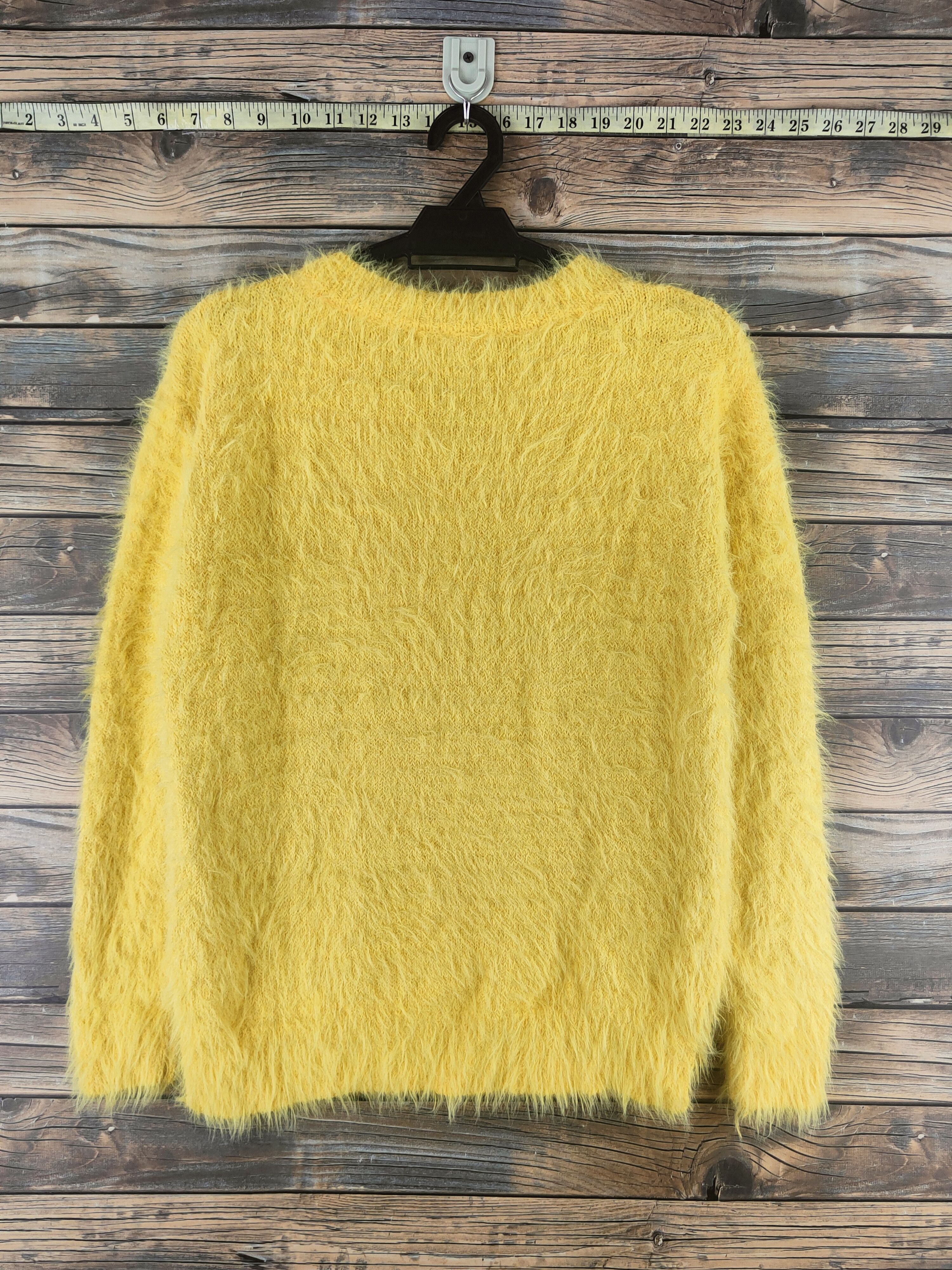 Japanese Brand DL Khalita Yellow Fur Mohair Knitwear #46-513 Size US S / EU 44-46 / 1 - 7 Thumbnail