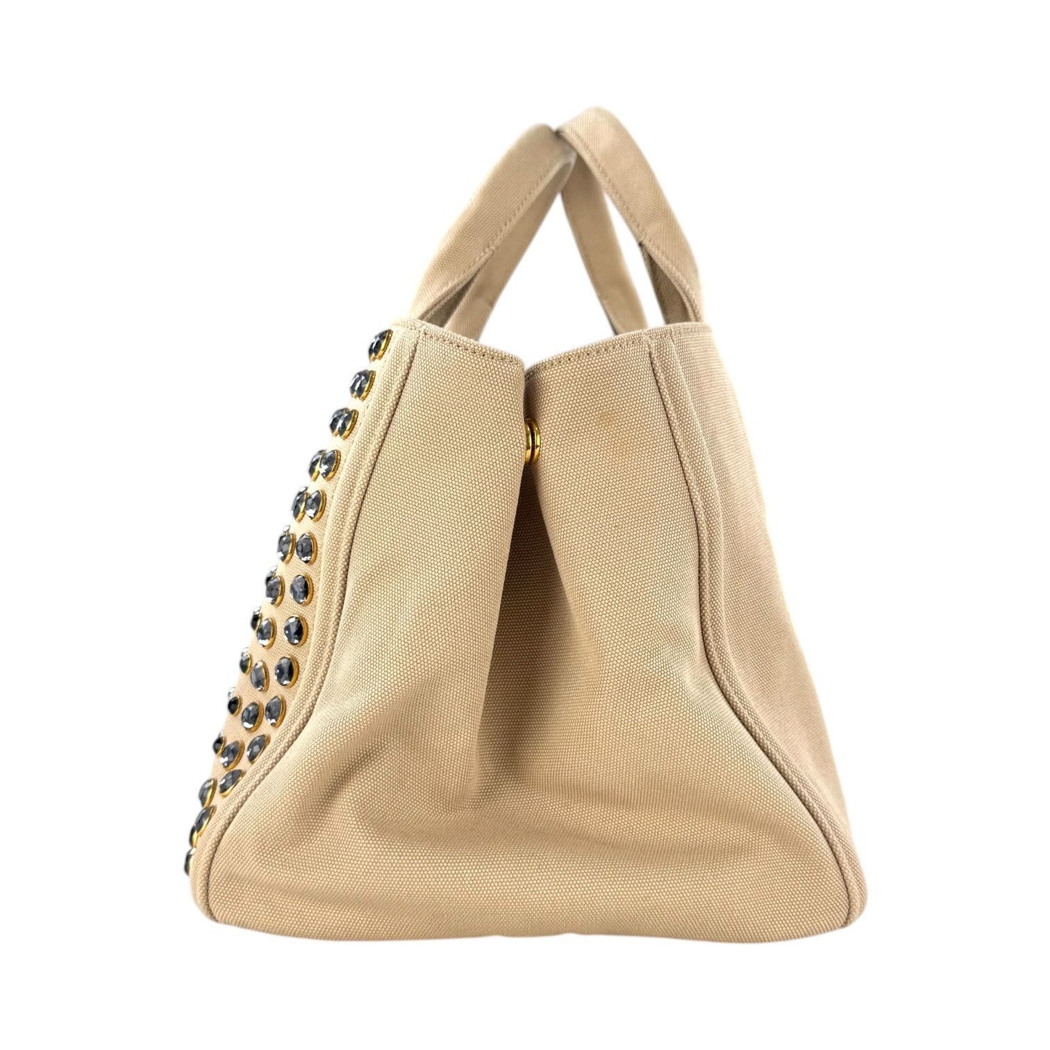 Prada Prada Rhinestone Canapa Tote Bag Size ONE SIZE - 5 Thumbnail