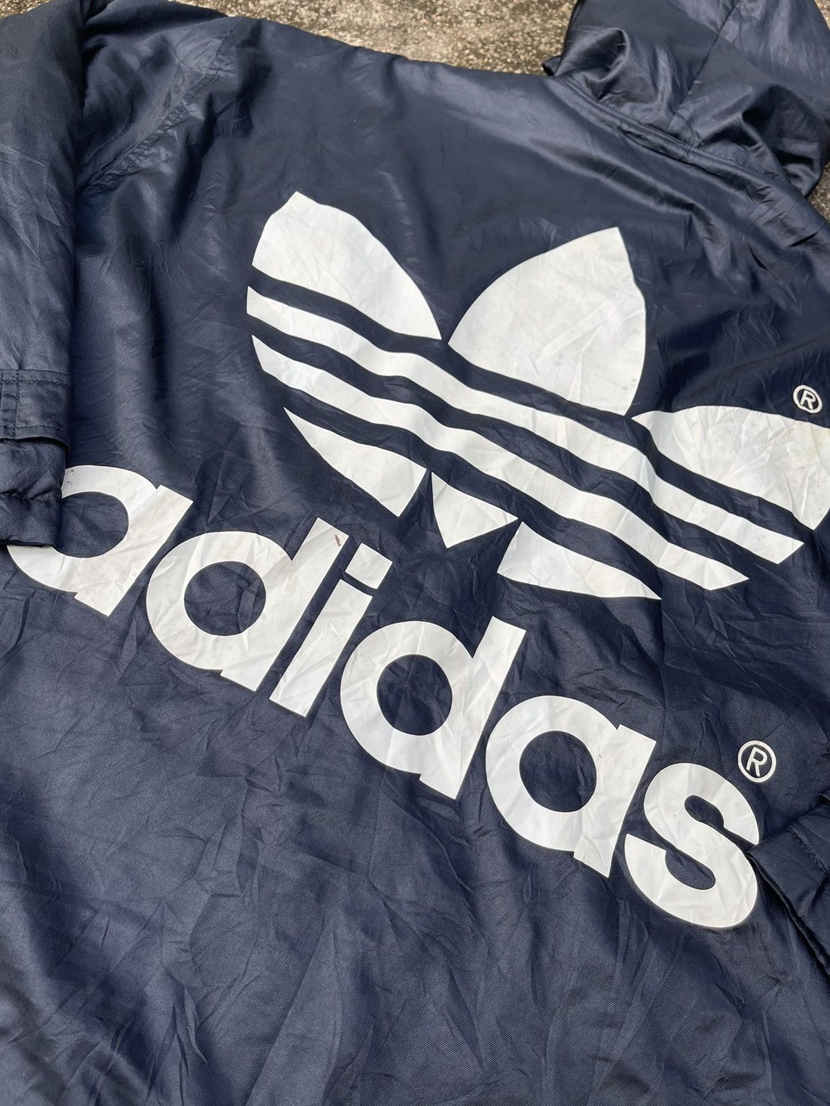 Adidas Vintage Adidas Trefoil Hooded Coach Jacket (Fleece-Lined) Size US L / EU 52-54 / 3 - 3 Thumbnail